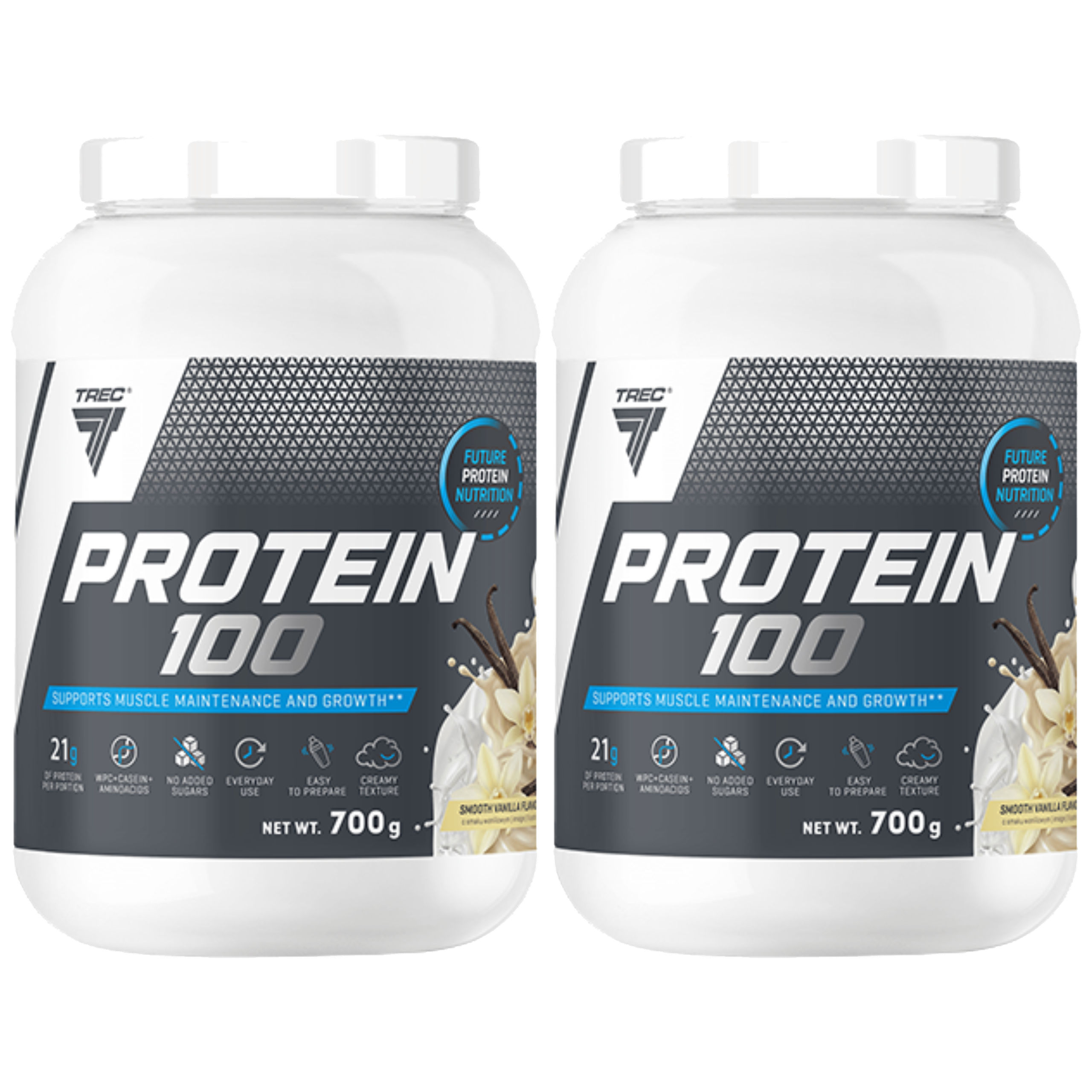 TREC - Protein 100 - 2x 700g - Smooth Vanilla