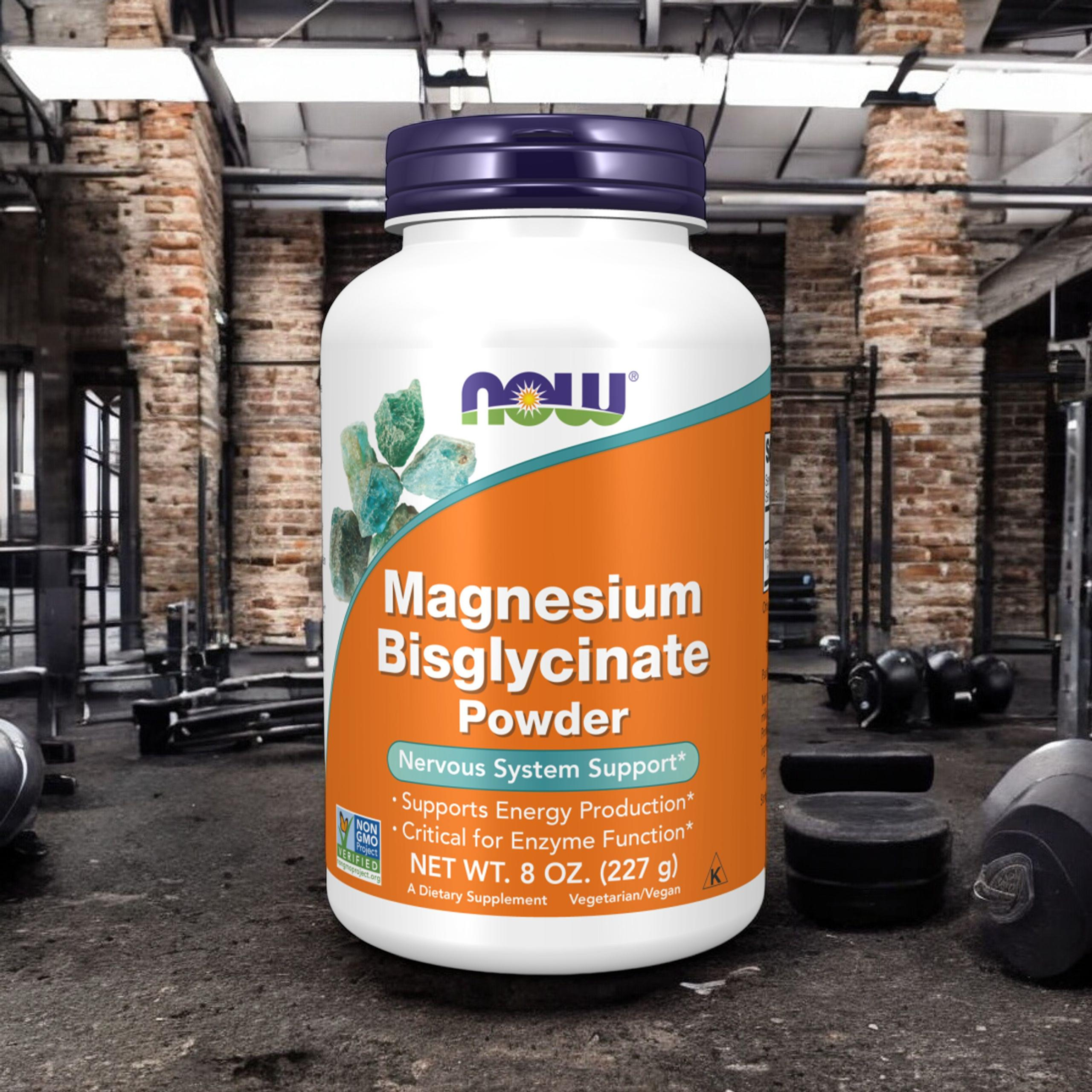 NOW Magnesium Bisglycinate Powder - 3x 227g