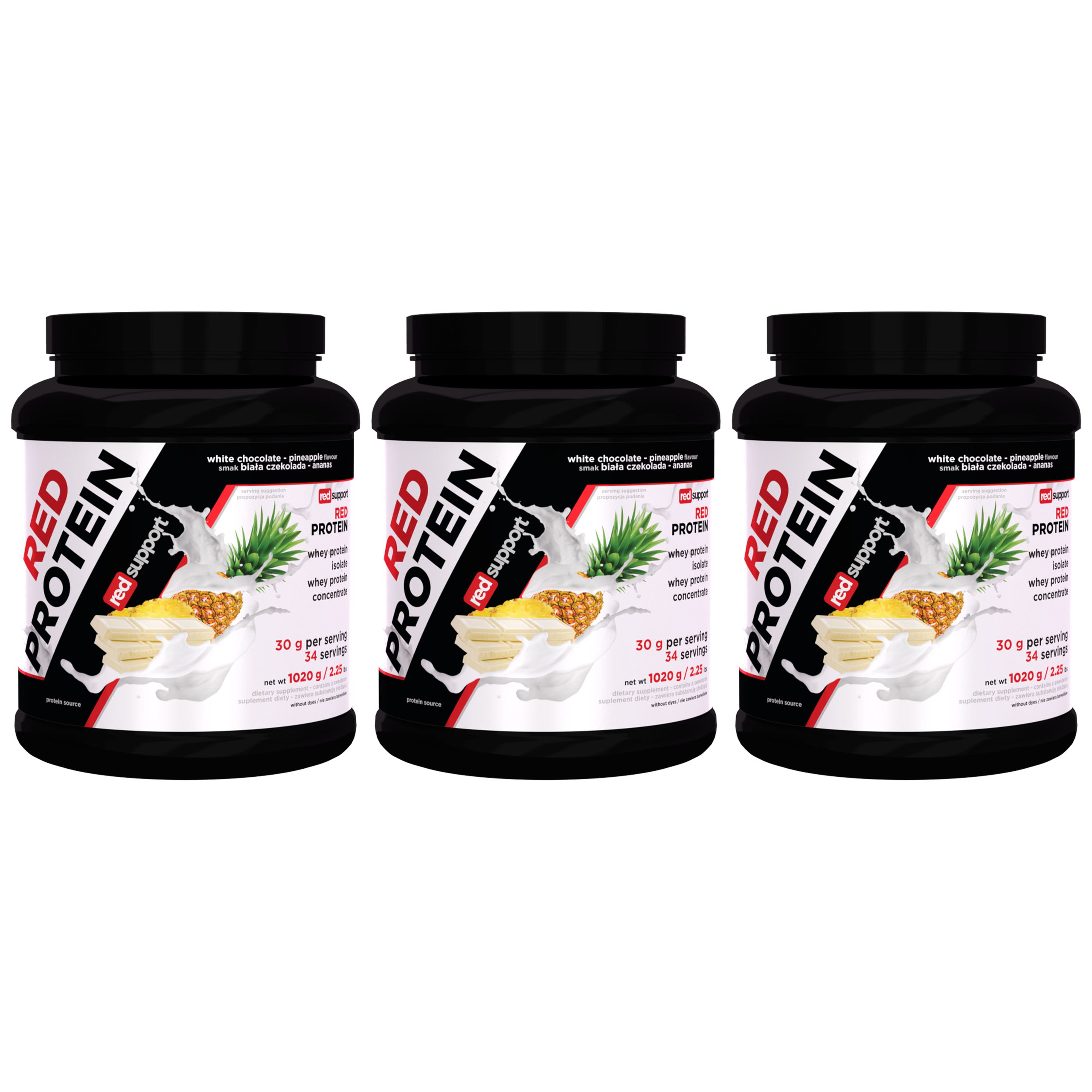 RED SUPPORT Red Protein - 3x 1020g
