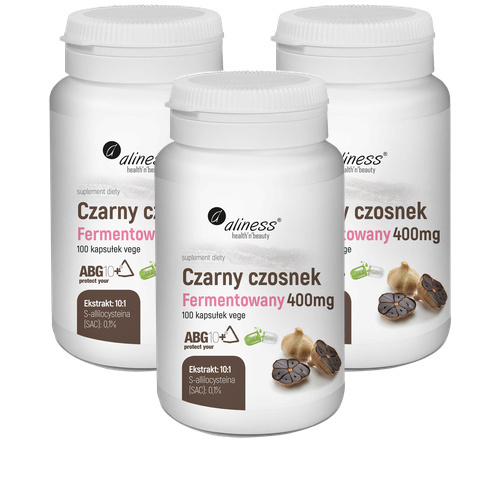 ALINESS - Czarny Czosnek Fermentowany 400mg - 100vcaps. x3