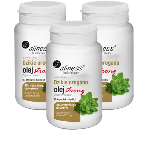 ALINESS - Oregano Olej Strong 100% Natural - 3x 90vcaps.