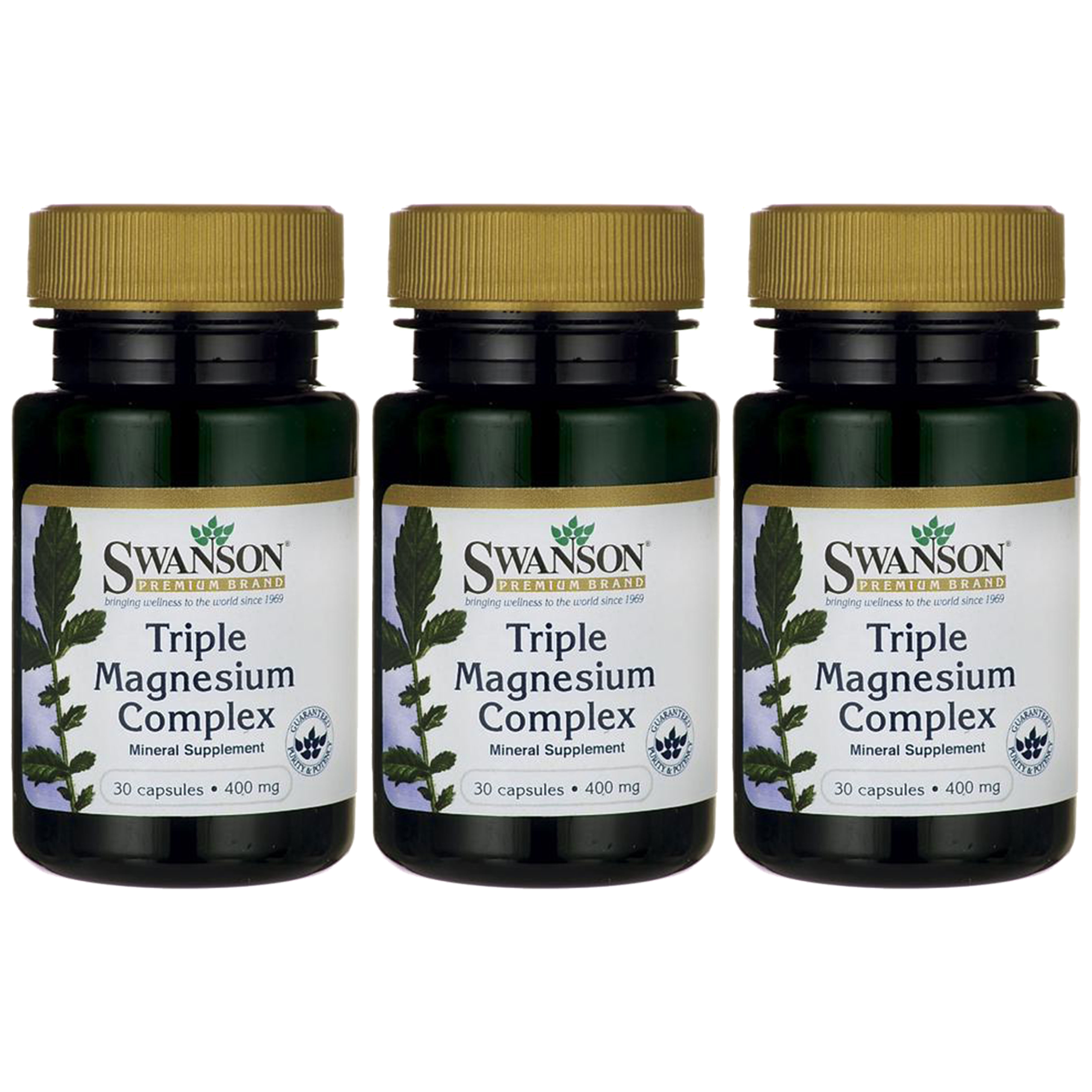SWANSON Triple Magnesium Complex 400mg - 3x 30caps