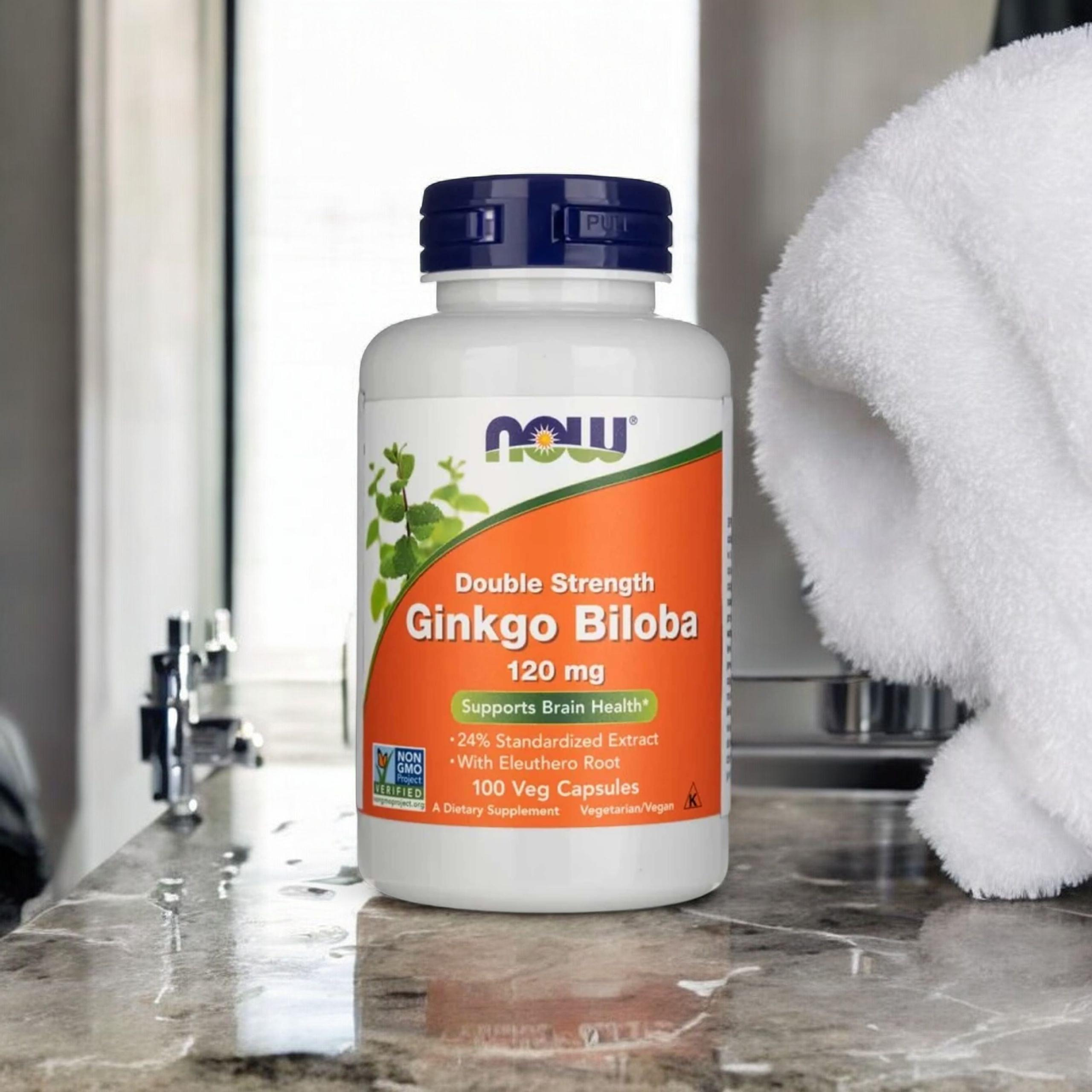 NOW Ginkgo Biloba Double Strenght - 3x 100vcaps.