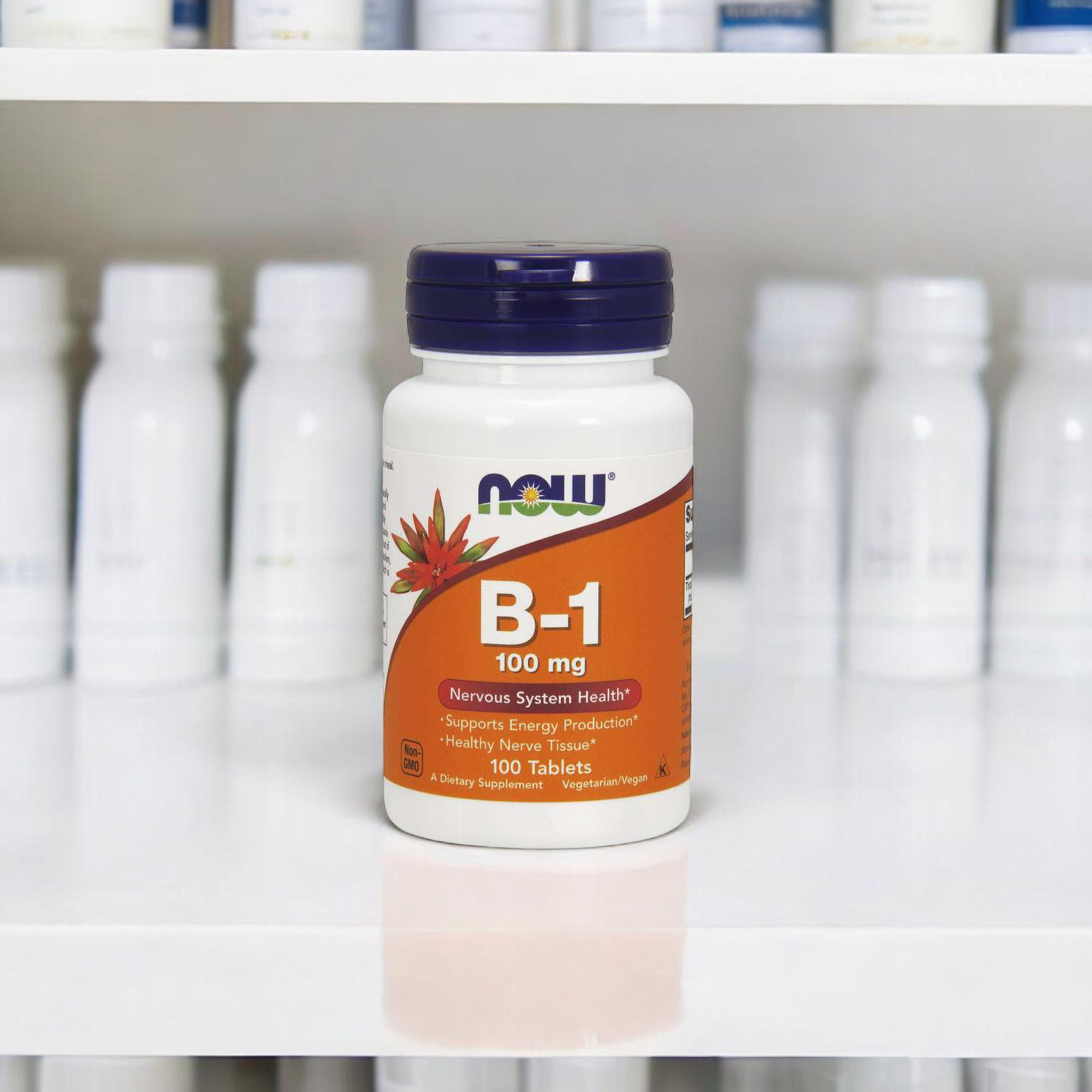 NOW Vitamin B-1 Thiamine 100mg - 2x 100tabs