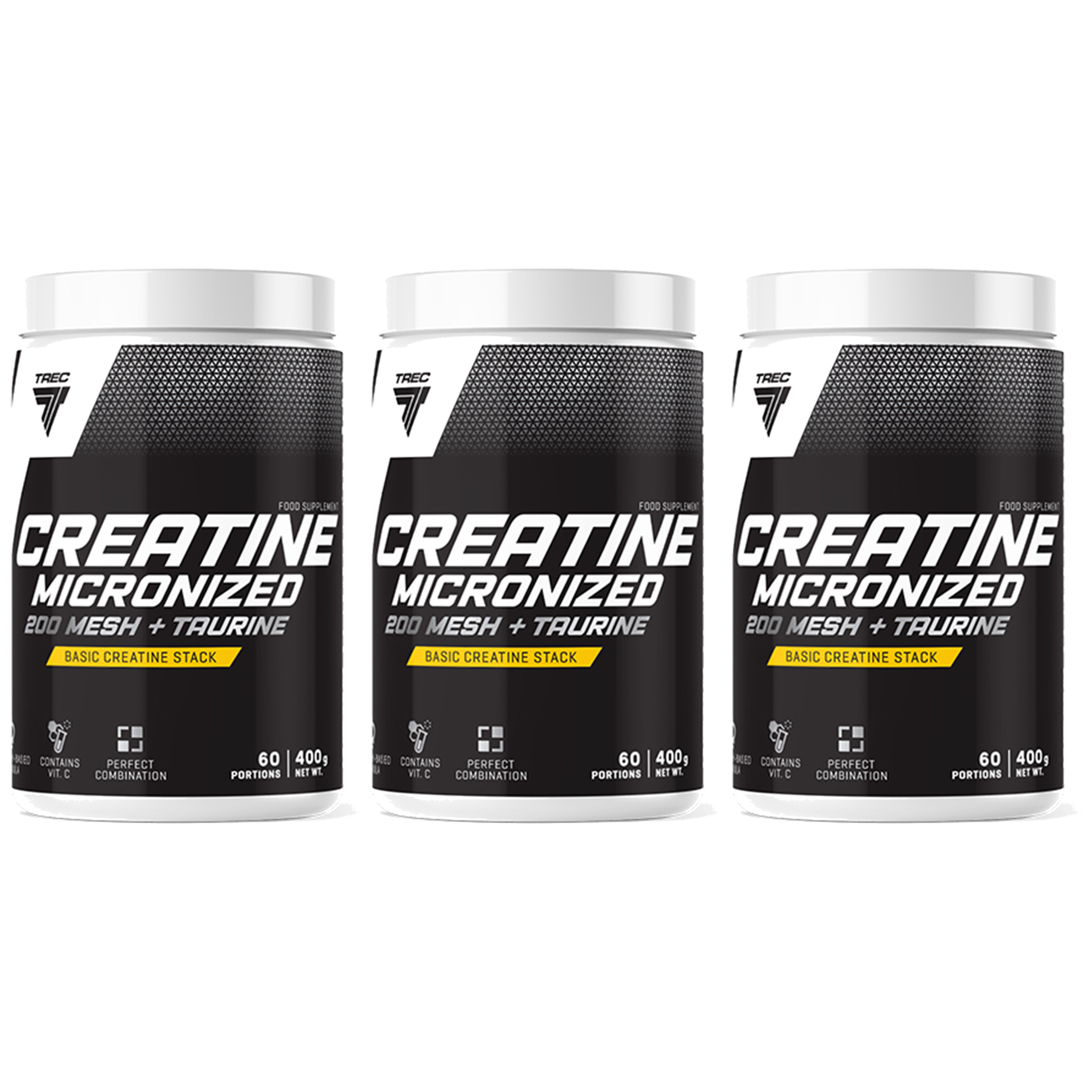 TREC Creatine Micronized 200mesh + Taurine - 3x 400g