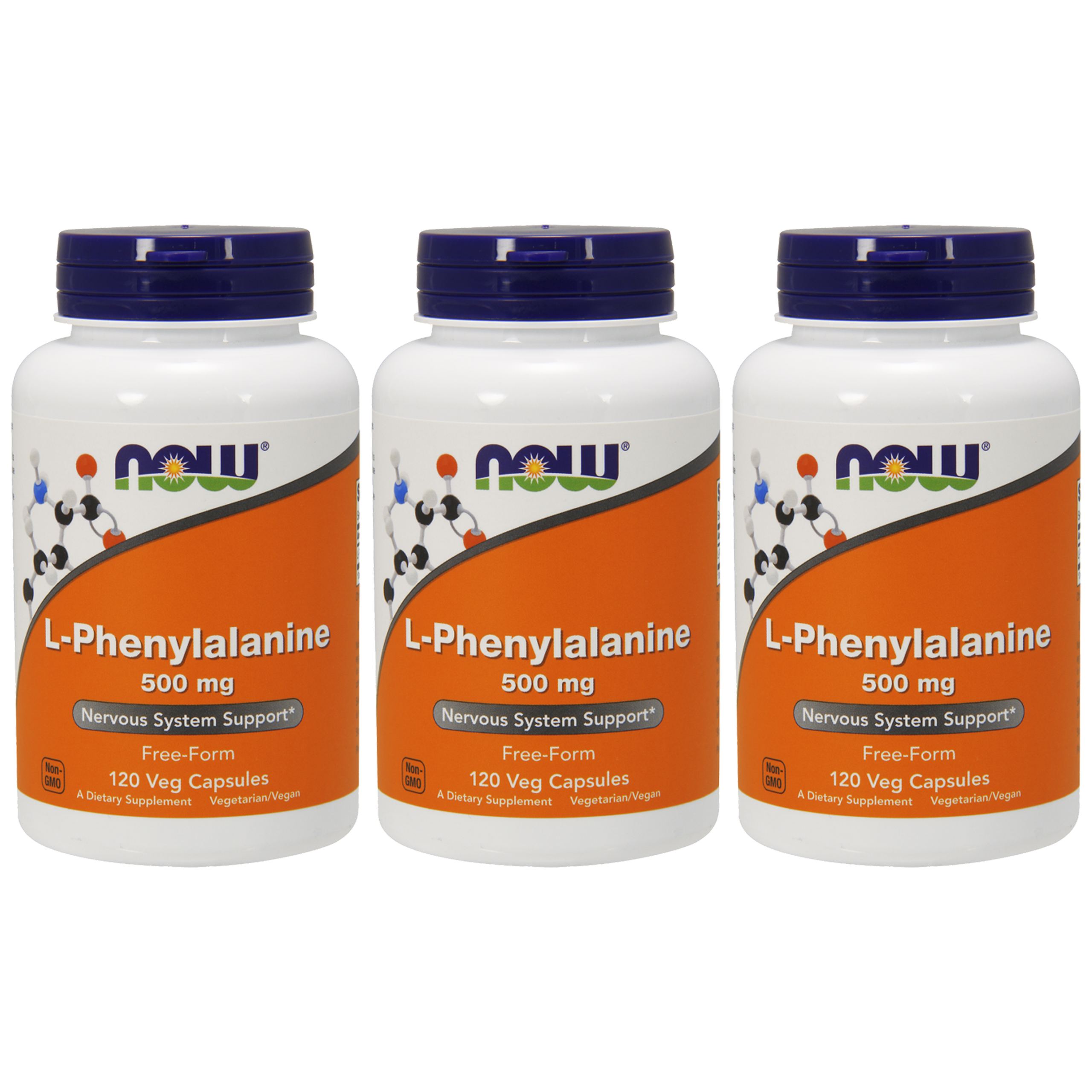 NOW L-Phenylalanine 500mg - 3x 120vcaps