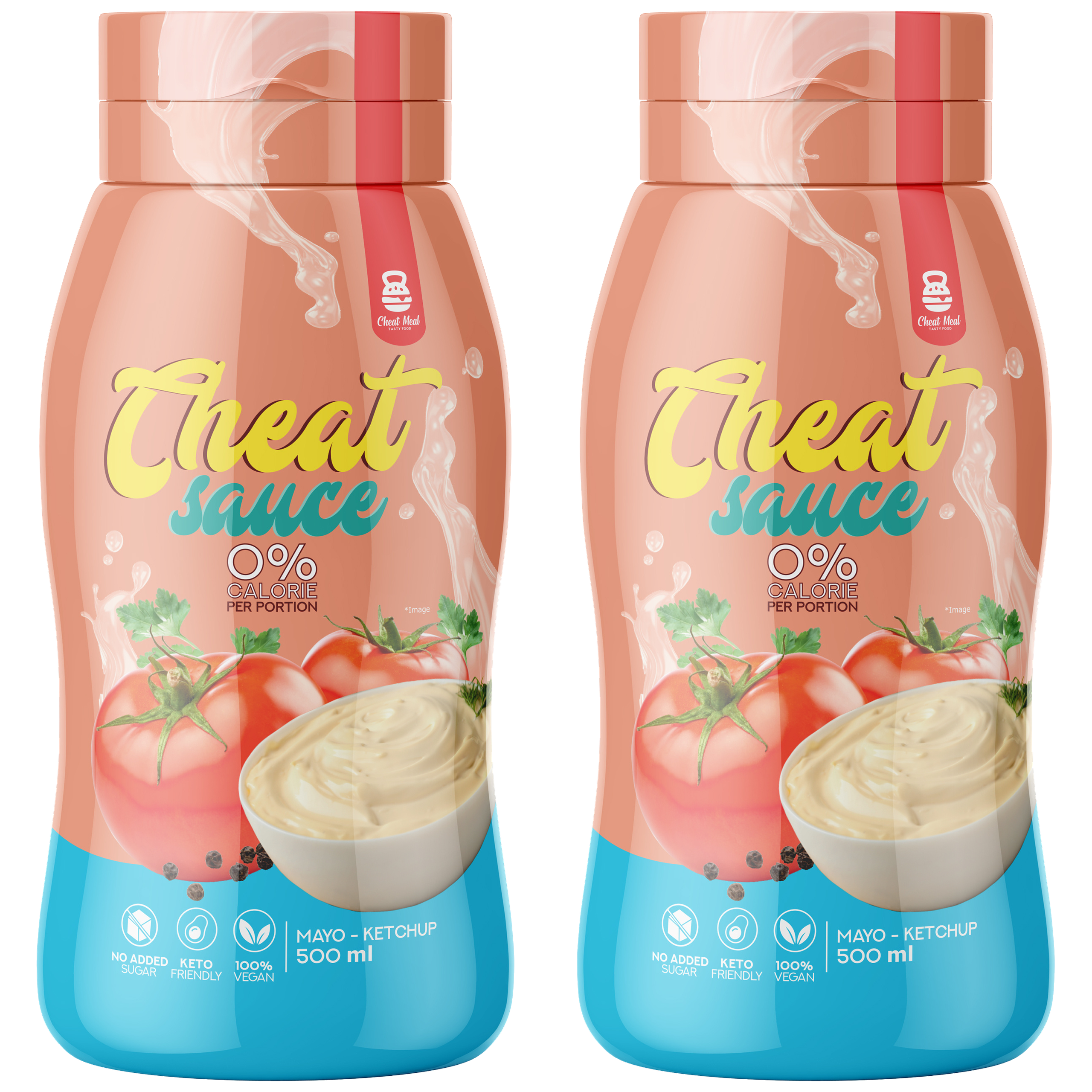 Cheat Meal Nutrition Sauce 0% (Sos zero kalorii) - 2x 500ml - Majonezowo - ketchupowy