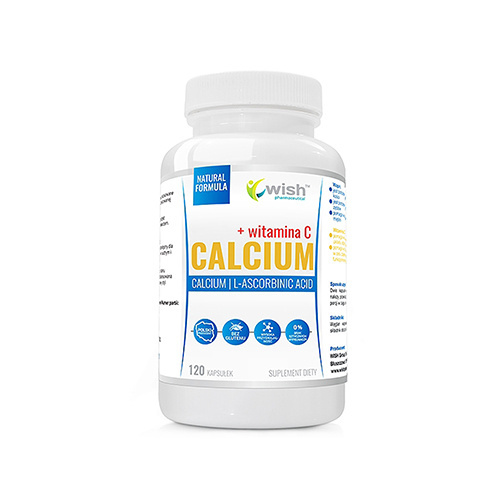 WISH Pharmaceutical Calcium + Vitamin C - 120caps.