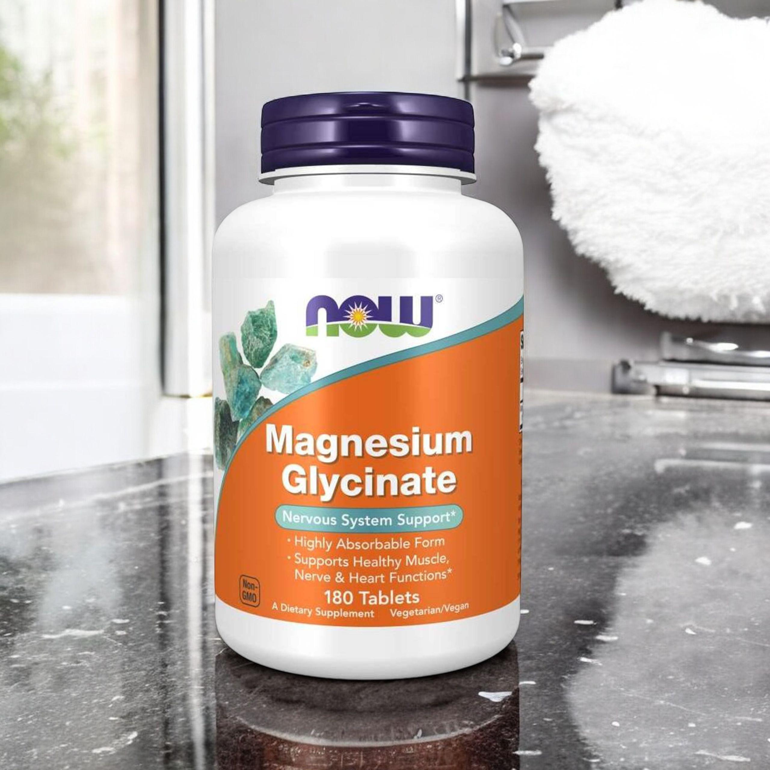 NOW Magnesium Glycinate - 2x 180tabs.