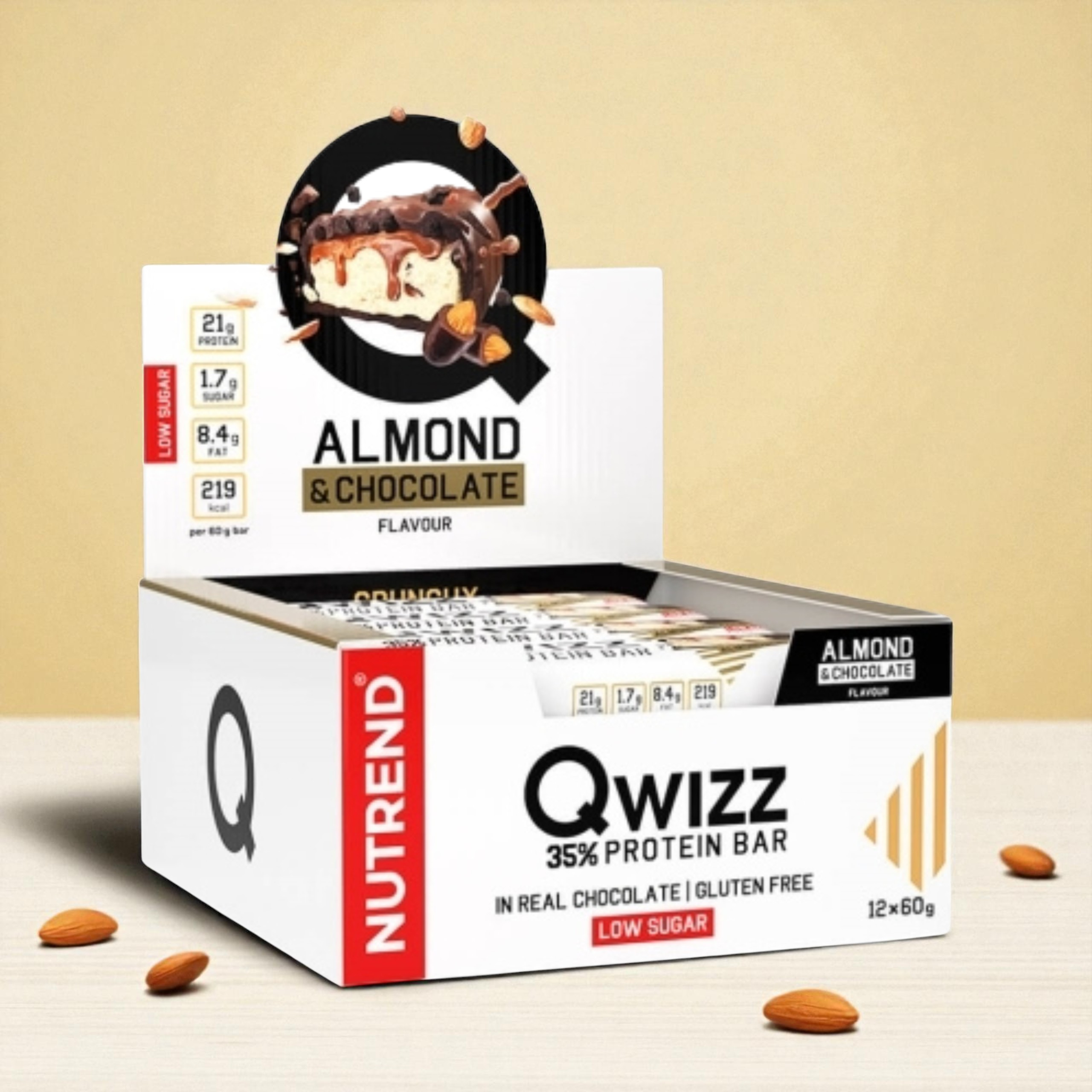 NUTREND - Baton QWIZZ Protein Bar - 24x 2x 60g