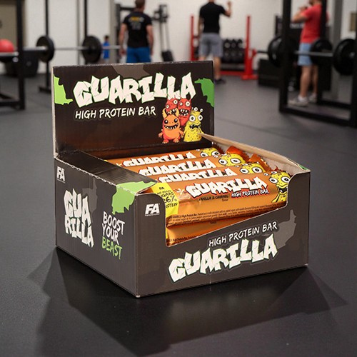 FITNESS AUTHORITY - Guarilla High Protein Bar - 12x 49g - Peanut Caramel - WYPRZEDAŻ - 30-04
