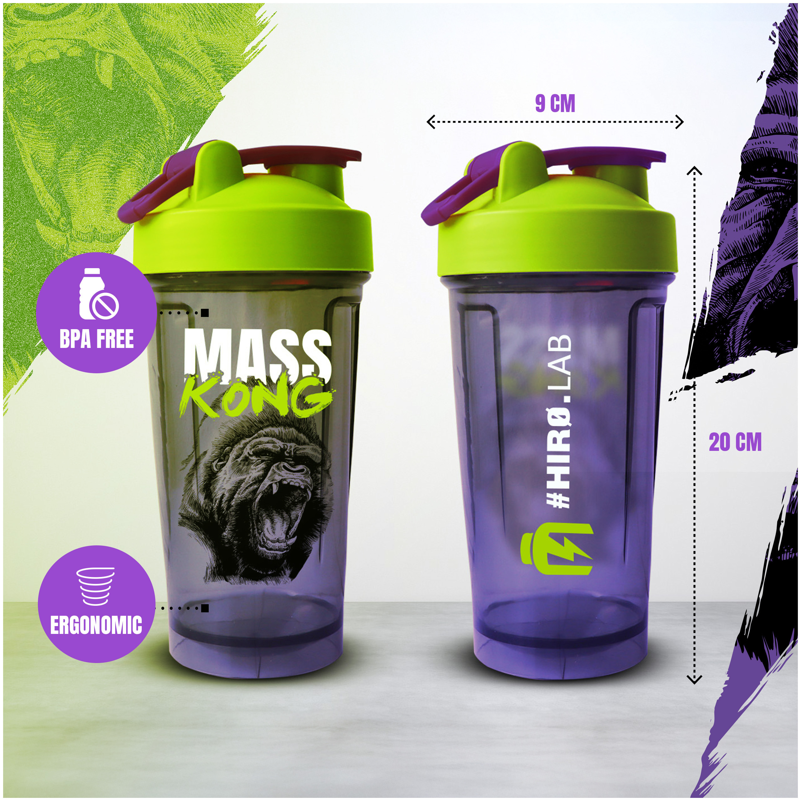 HIRO.LAB Shaker Mass Kong - 3x 500ml