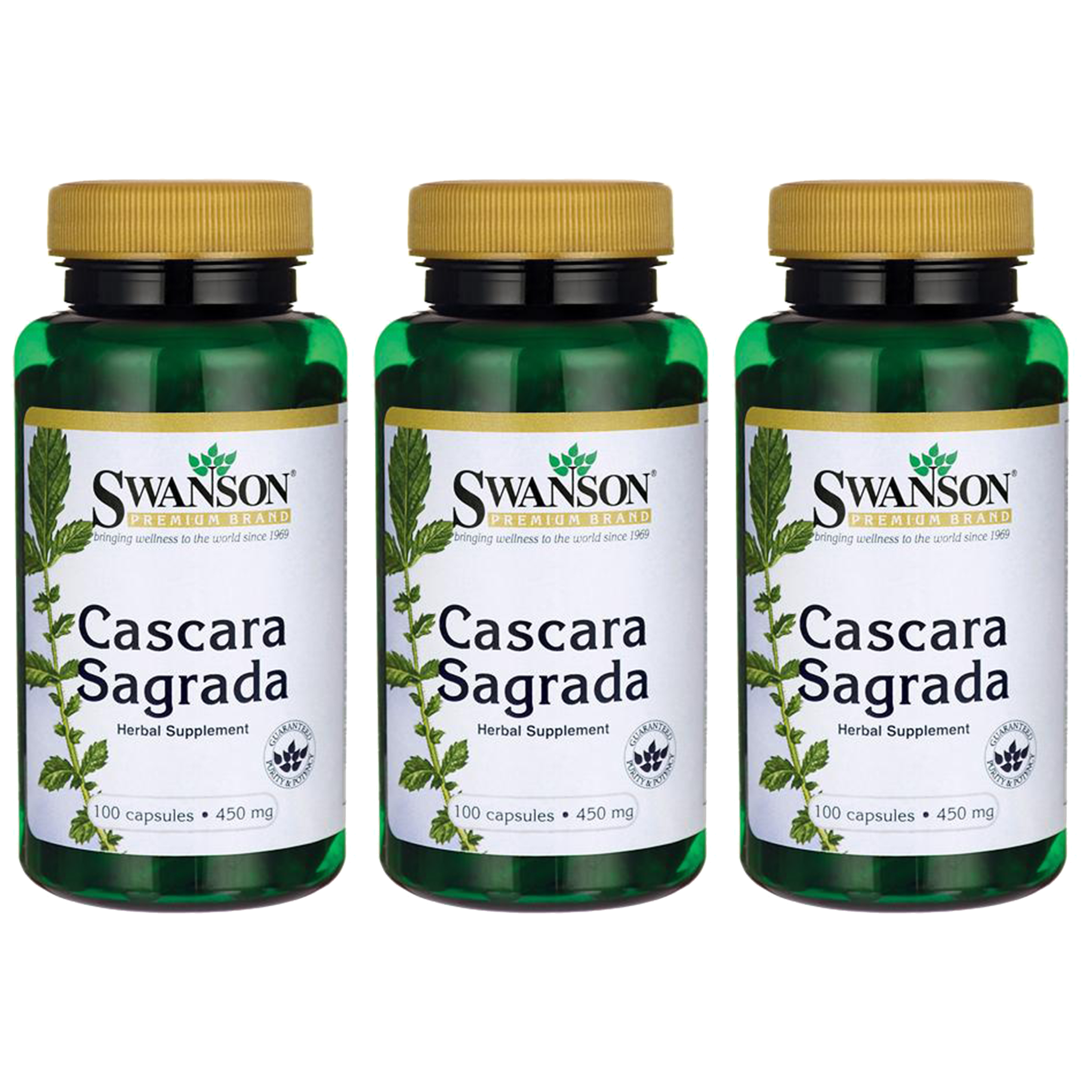 SWANSON Cascara Sagrada 450mg - 3x 100caps