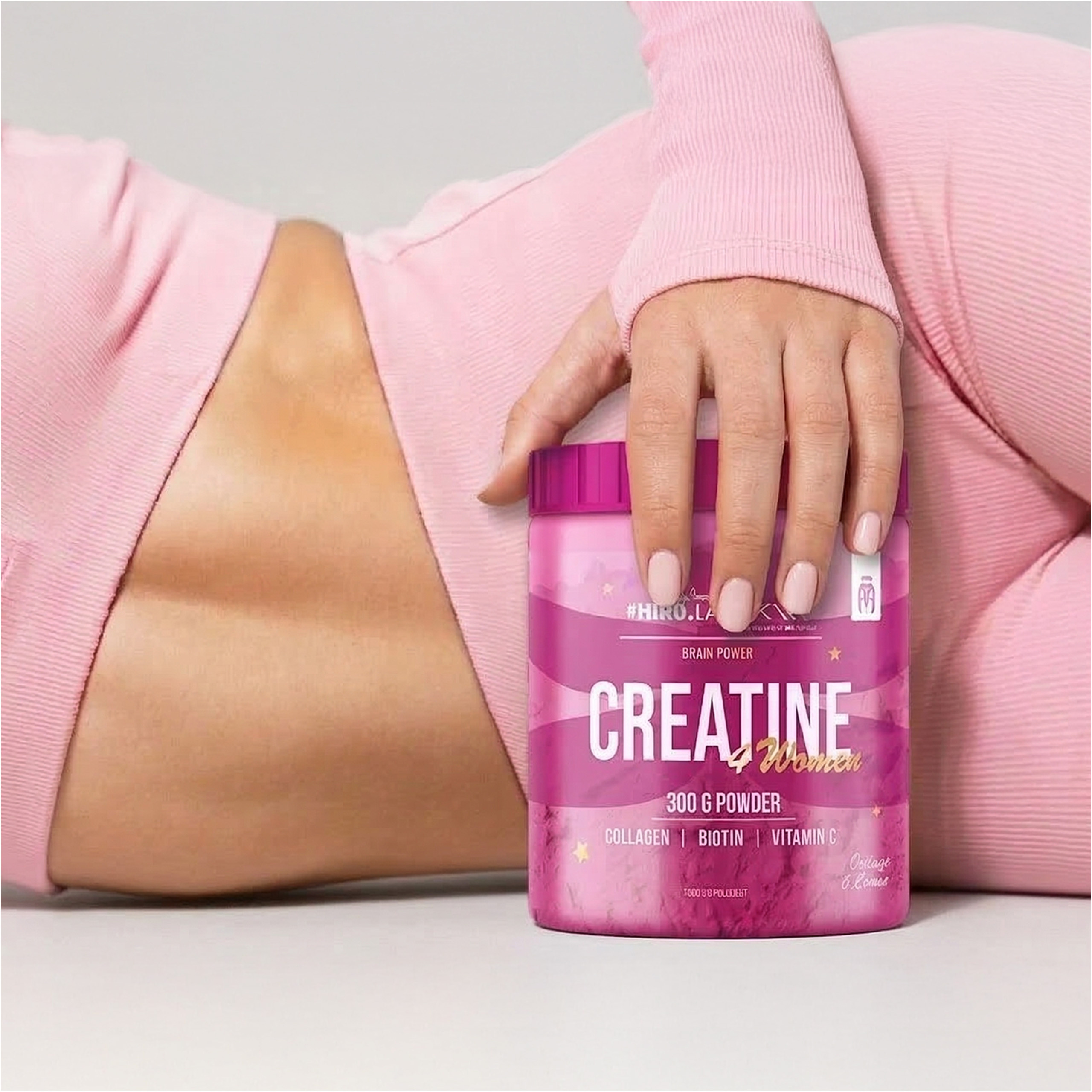 HIRO.LAB - Creatine 4 Women with Collagen - 300g - Lemon Orange 