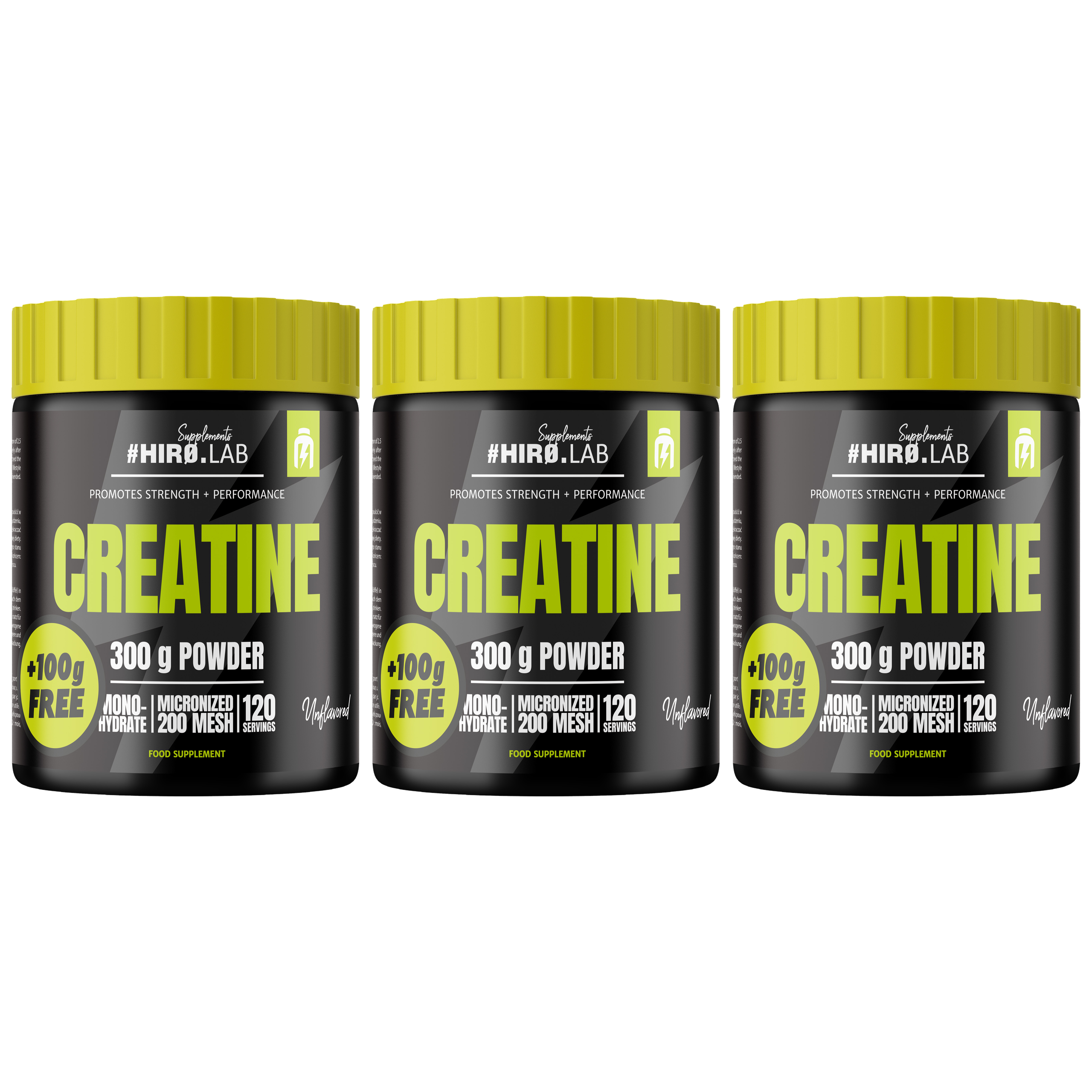 HIRO.LAB Creatine - 3x 300g + 100g FREE