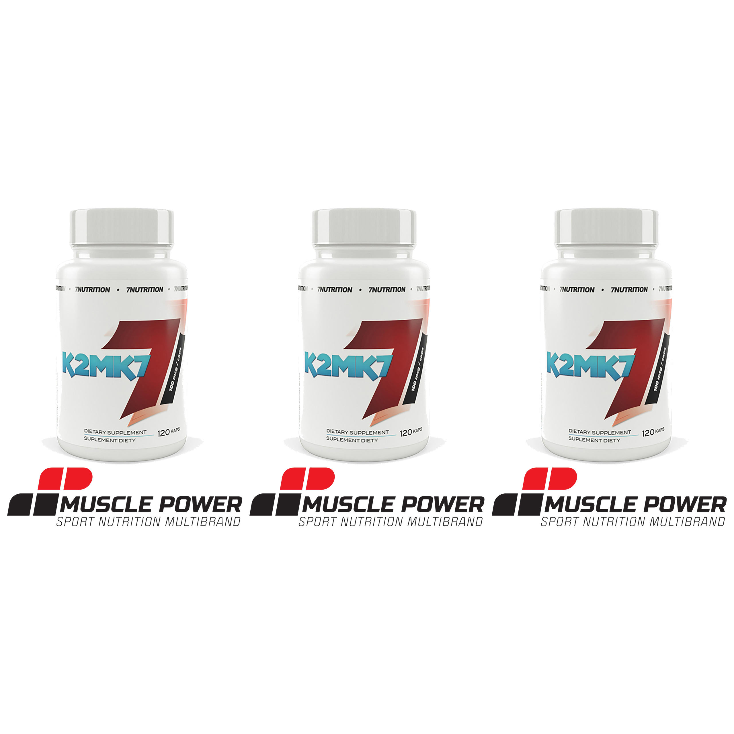 7 NUTRITION K2 MK7 100mcg - 3x 120caps