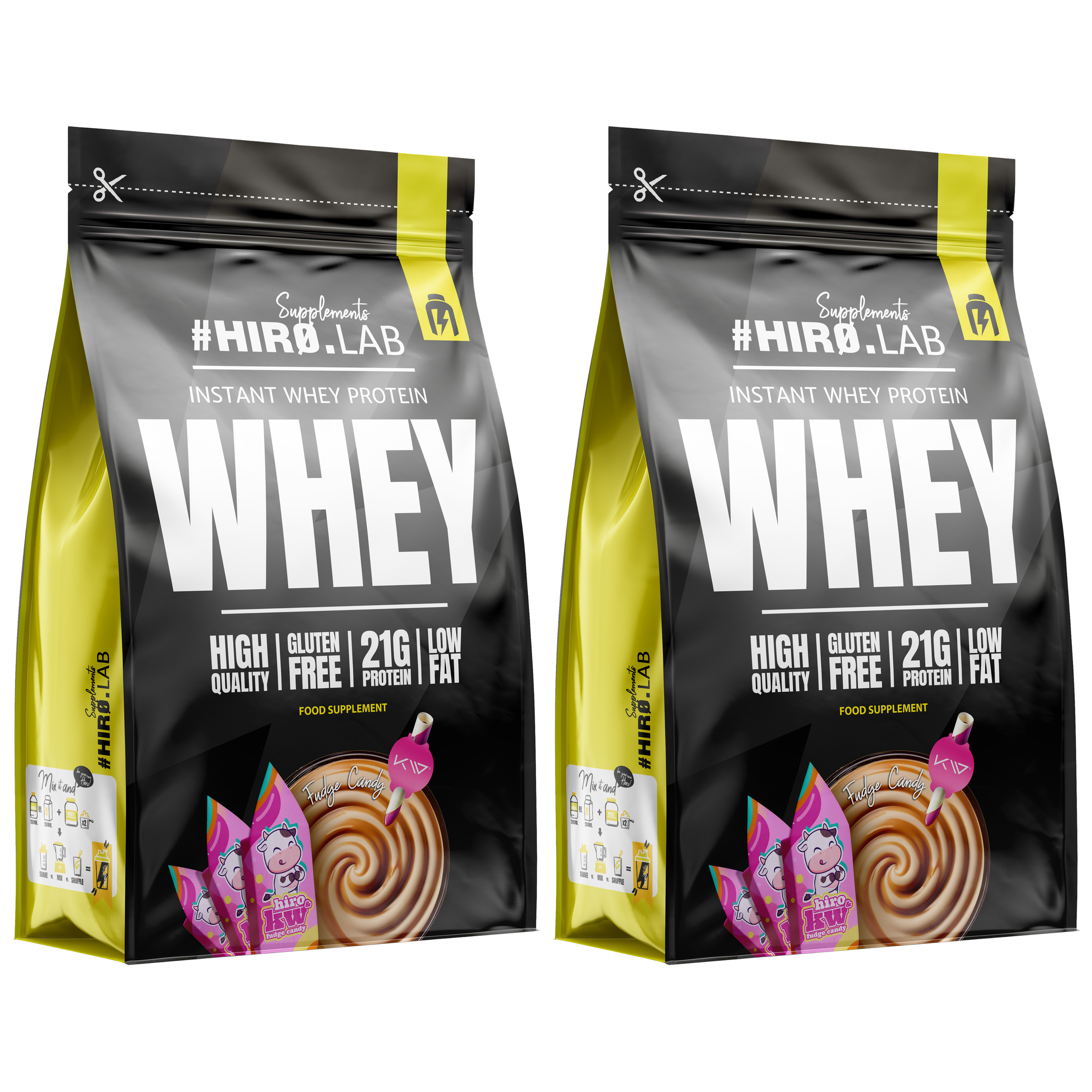 HIRO.LAB X KW Instant Whey Protein - 2x 750g