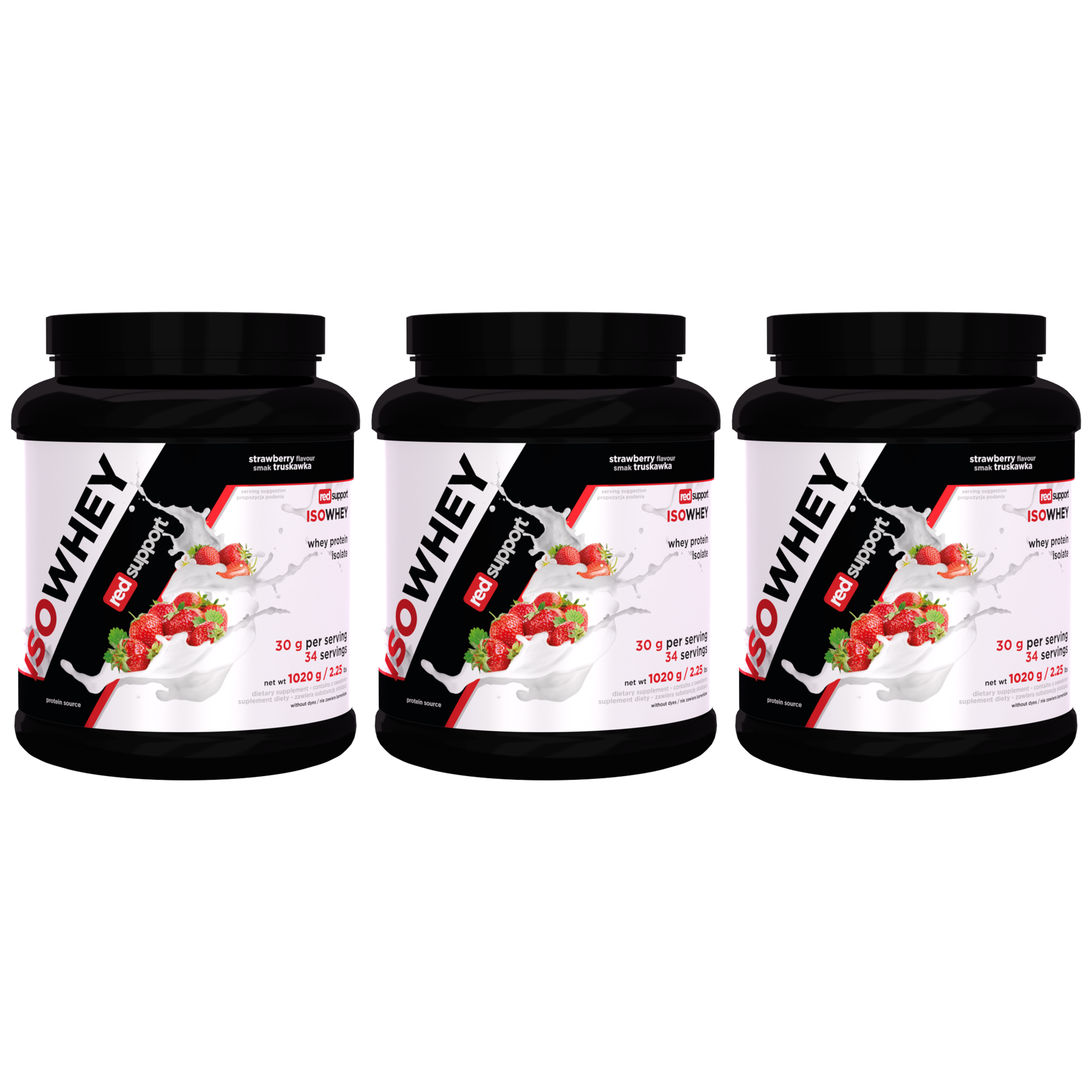RED SUPPORT IsoWhey - 3x 1020g
