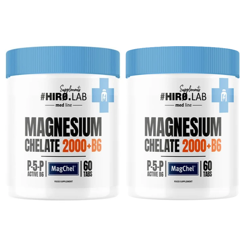 HIRO.LAB - Magnesium Chelate 2000 + B6 - 2x 60tabs