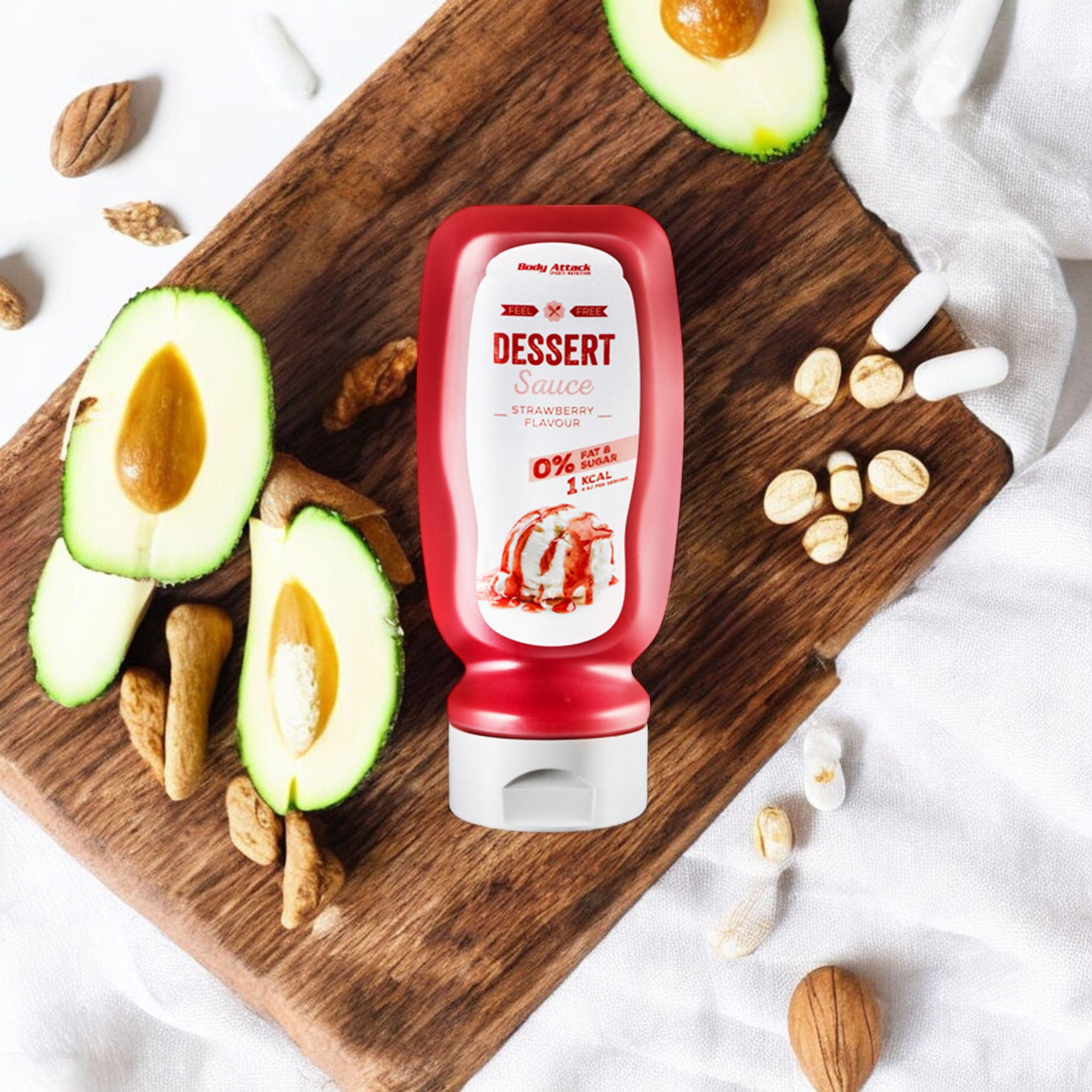BODY ATTACK Dessert Sauce Strawberry Flavour - 3x 320ml