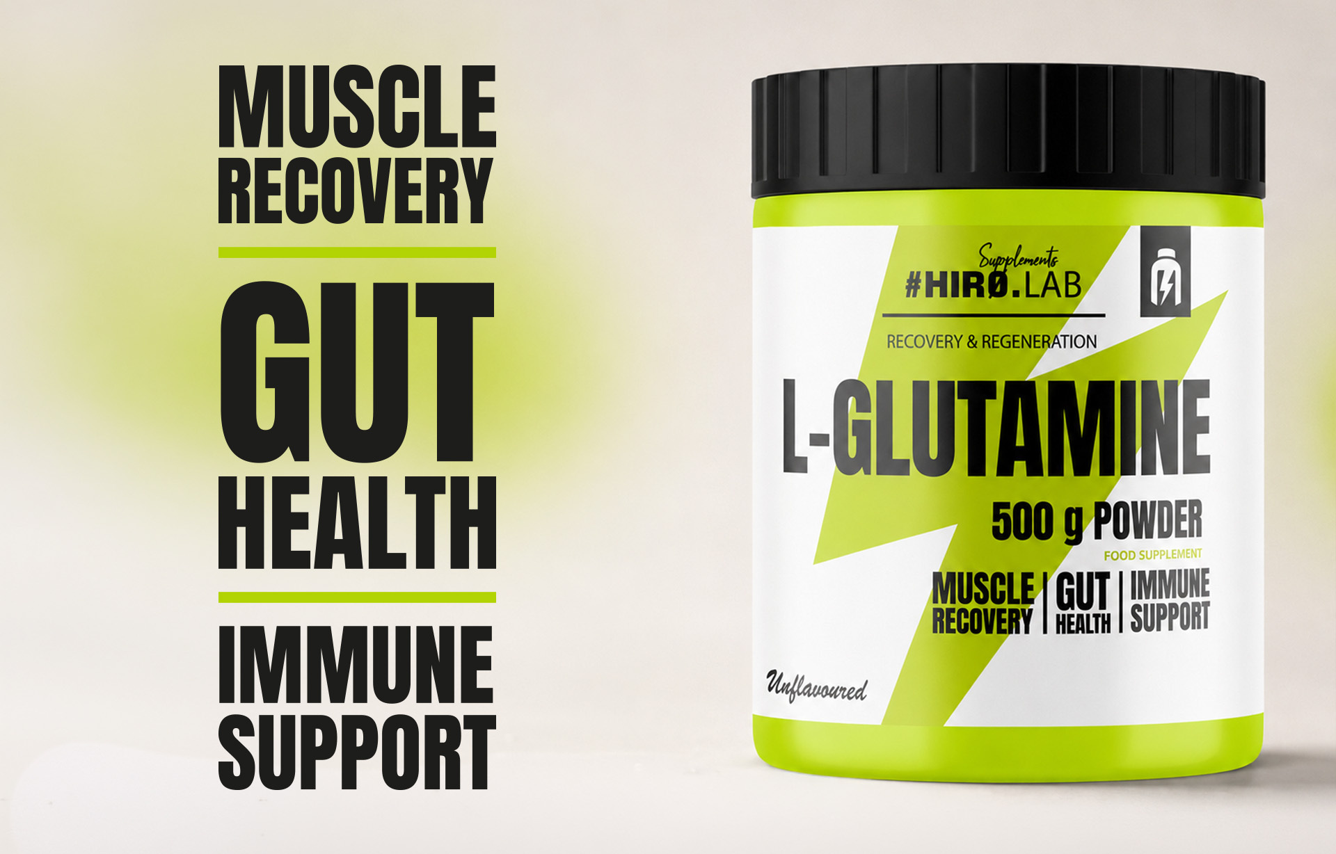 Hiro.Lab Glutamine - 500g - Unflavored