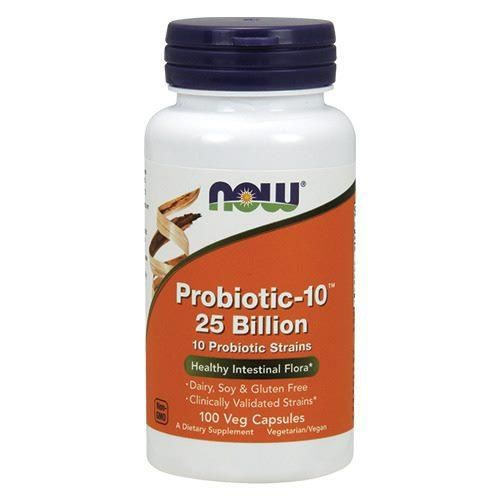 NOW Probiotic-10 25 Billion - 3x 100vegcaps