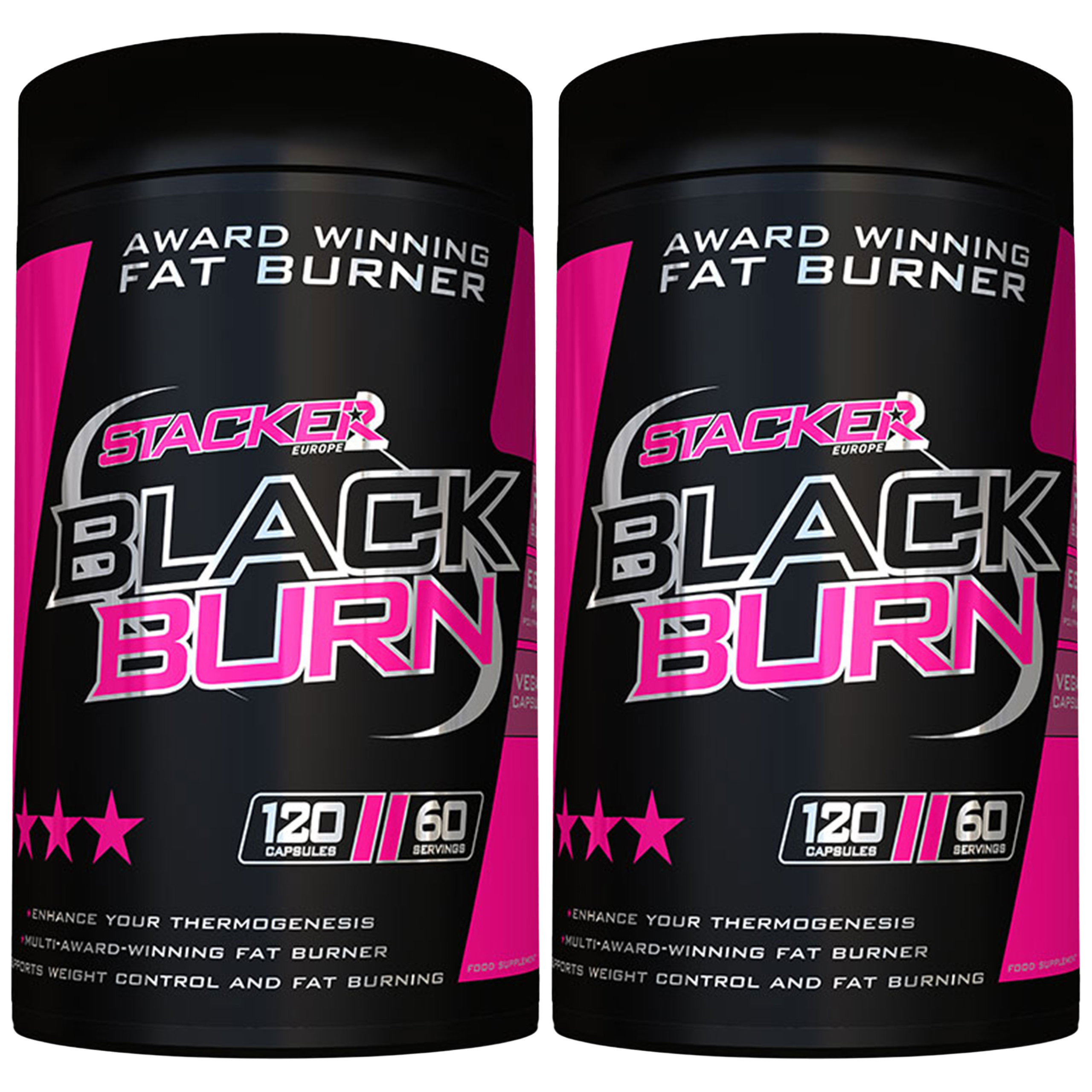 STACKER2 Black Burn - 2x 120caps.