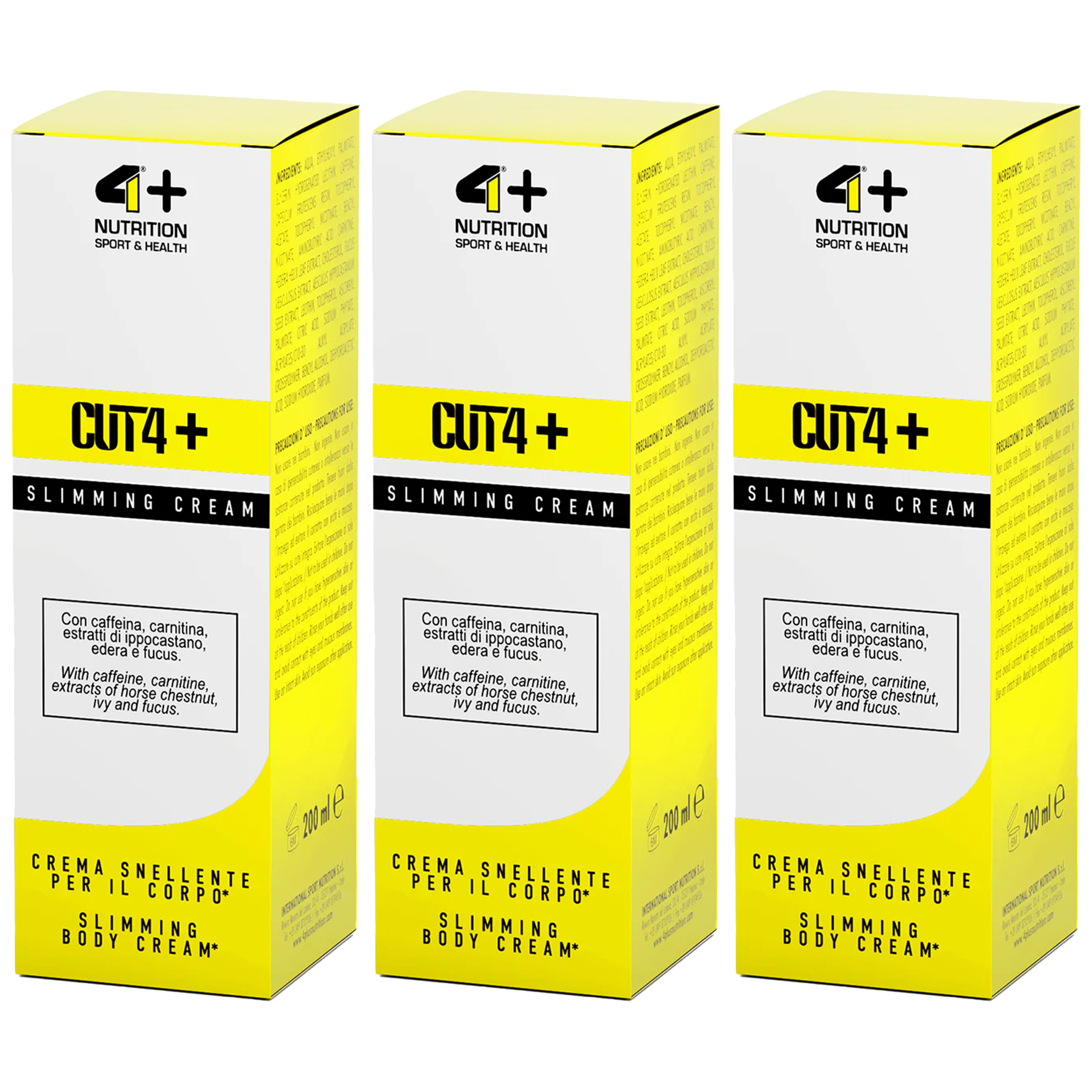 4+ NUTRITION Cut 4+ Slimming Cream - 3x 200ml - WYPRZEDAŻ - 30-09