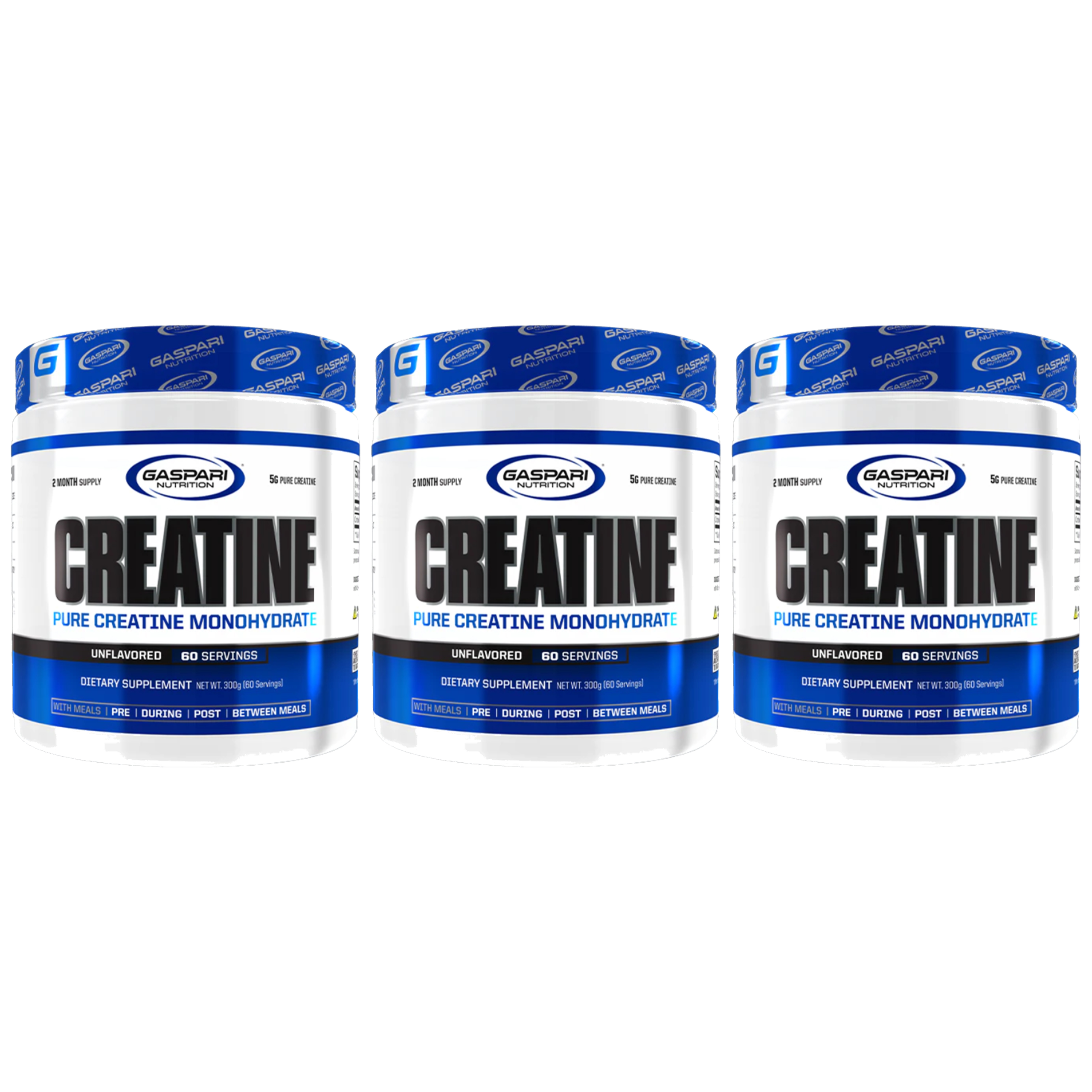 GASPARI NUTRITION Creatine Monohydrate (Qualitin) - 3x 300g