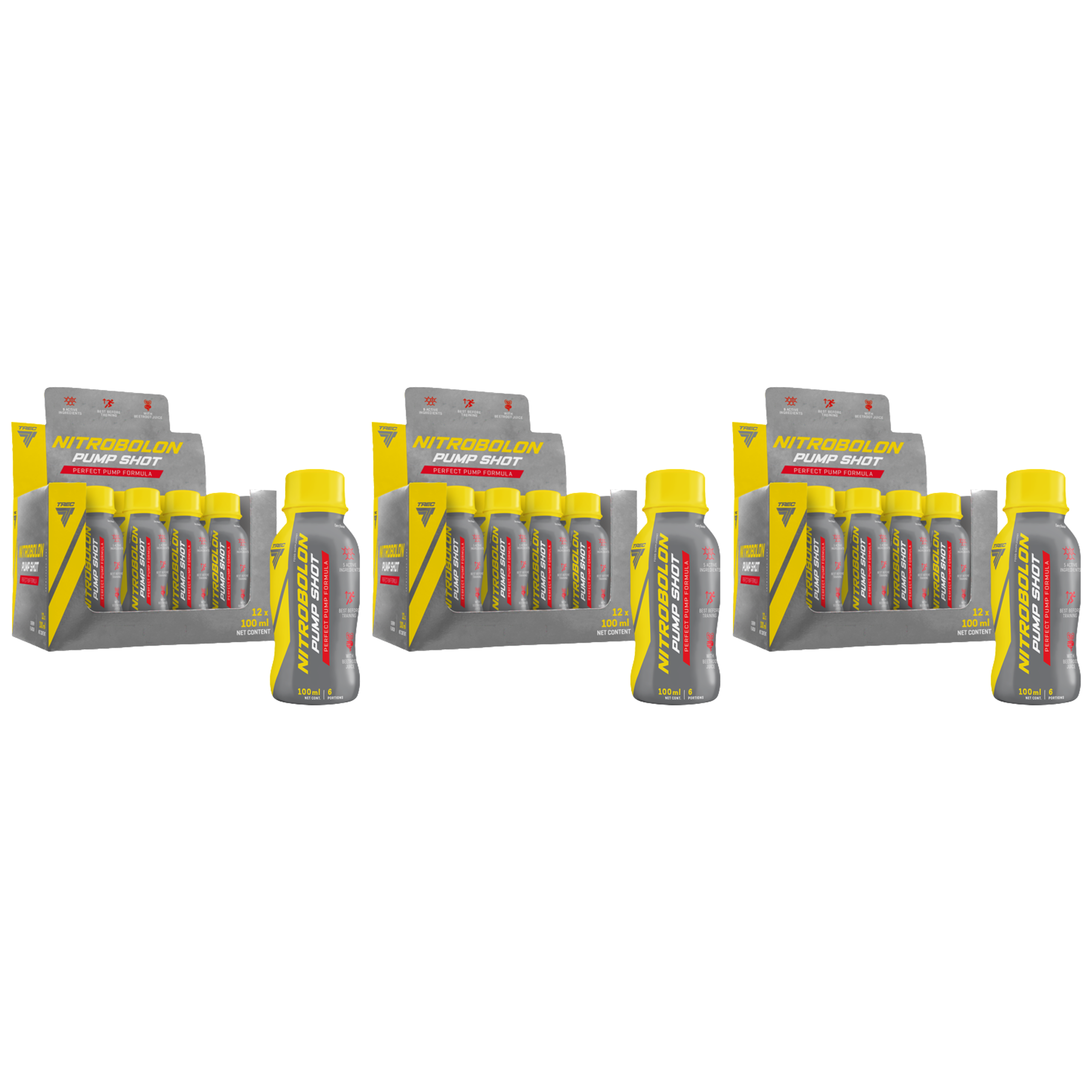 TREC - Nitrobolon Pump Shot - 12x 3x 100ml - Cherry