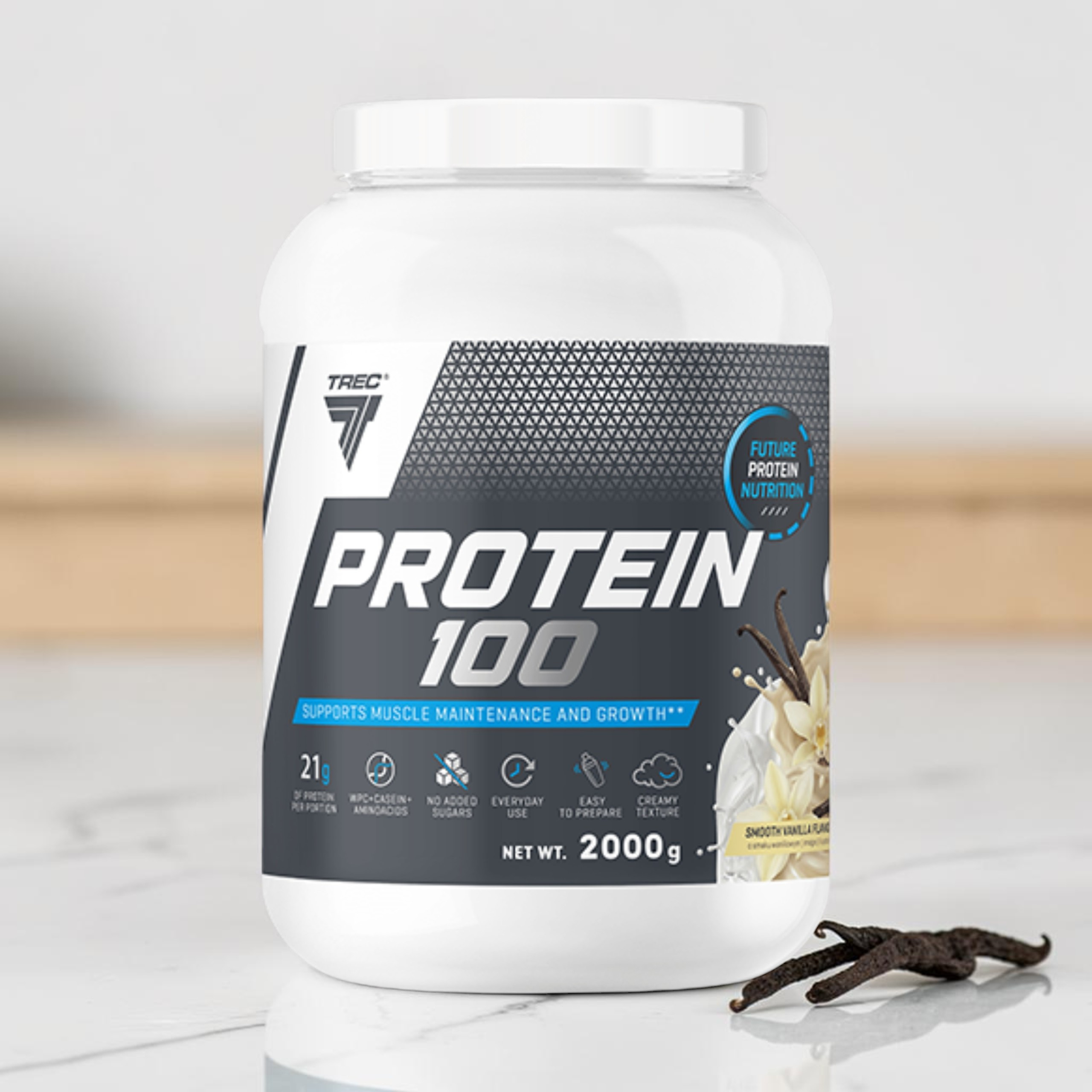 TREC - Protein 100 - 2000g - Smooth Vanilla