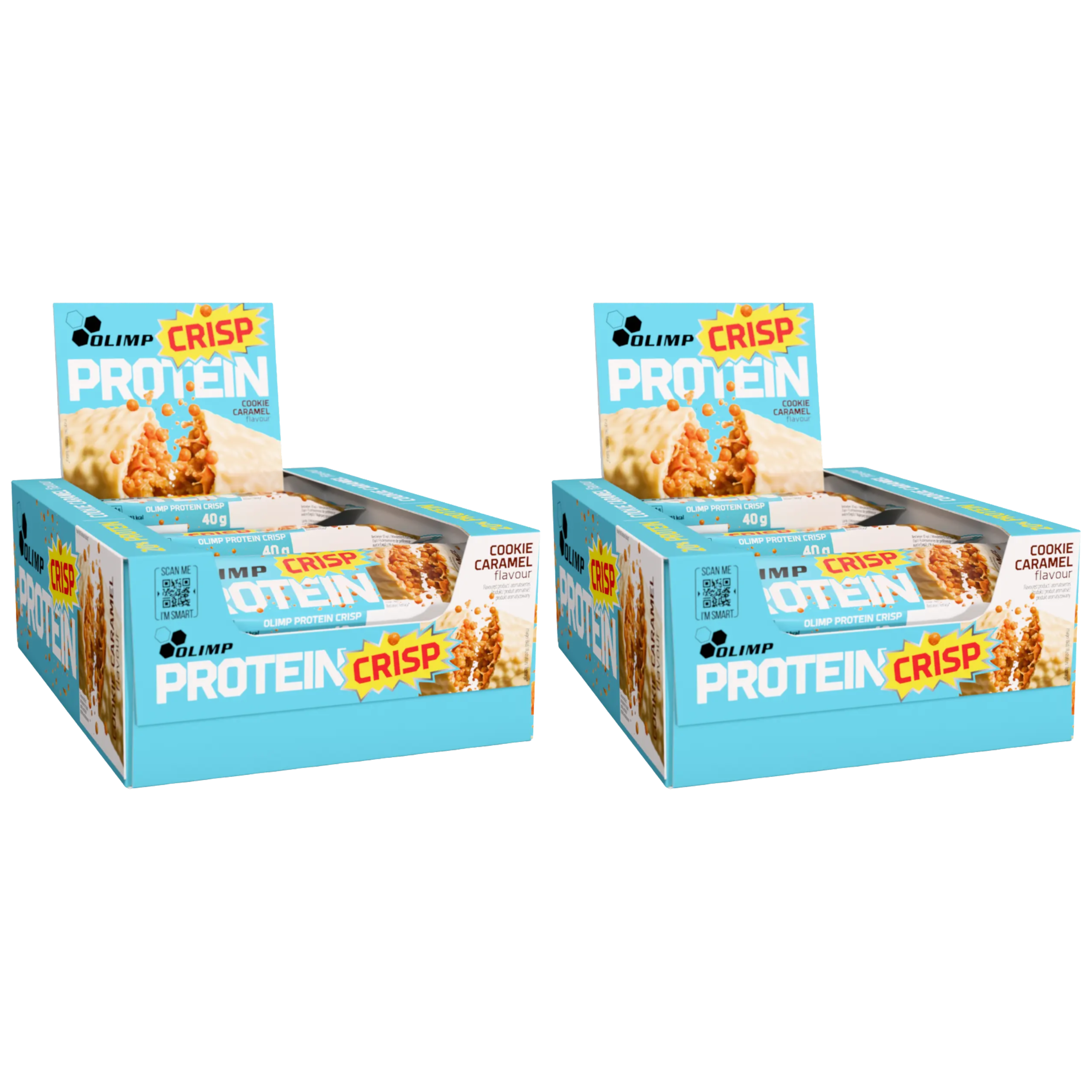OLIMP - Protein Crisp Bar - 20x 2x 40g - Cookie Caramel