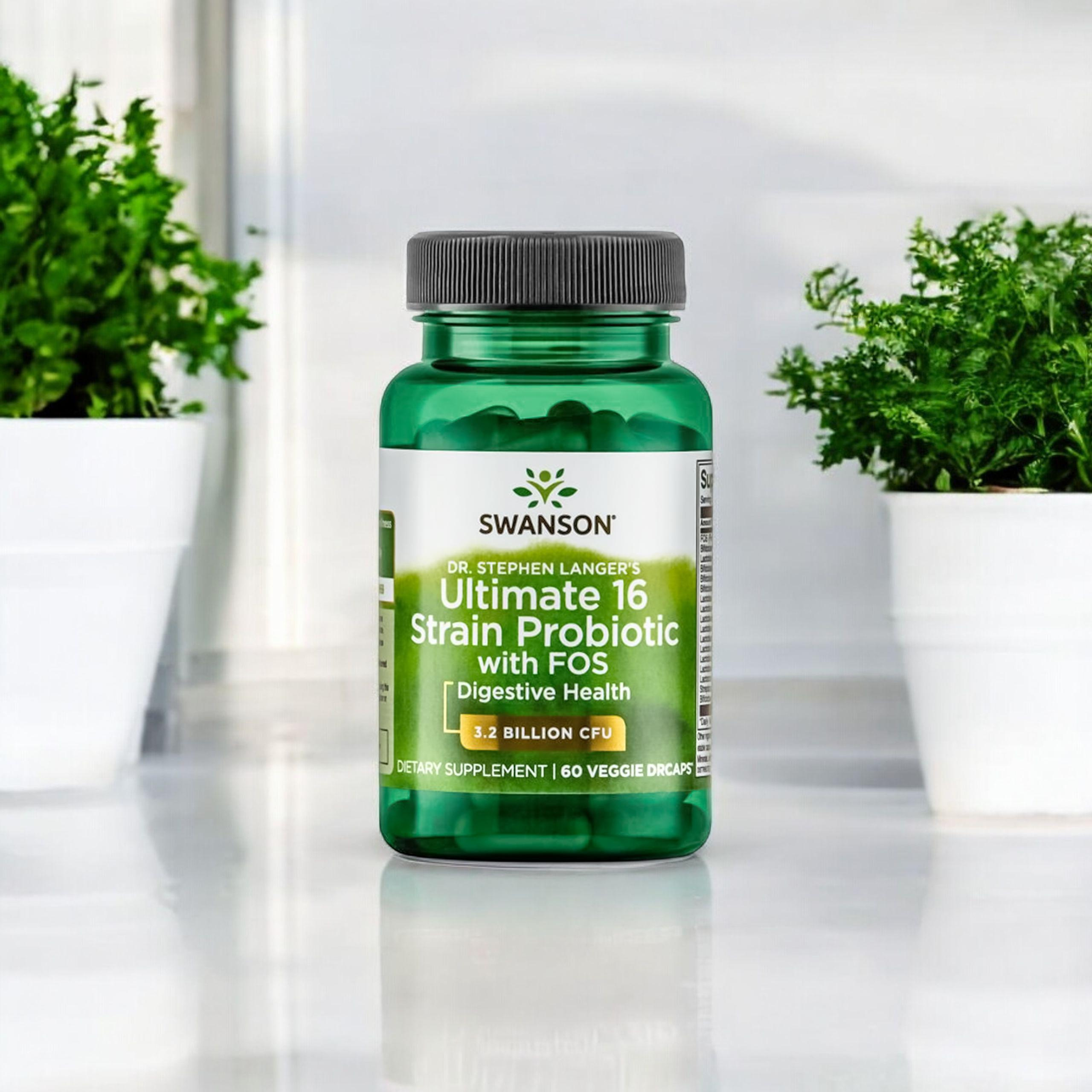 SWANSON Ultimate 16 Strain Probiotic with Fos - 2x 60vcaps