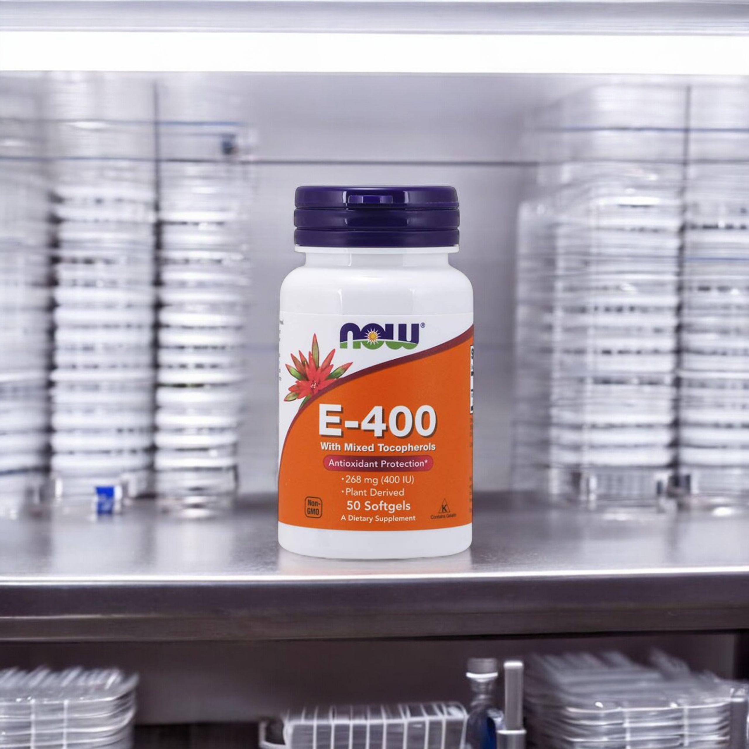 NOW Vitamin E-400 With Mixed Tocopherols - 50softgels - Witamina E z Mieszanymi Tokoferolami