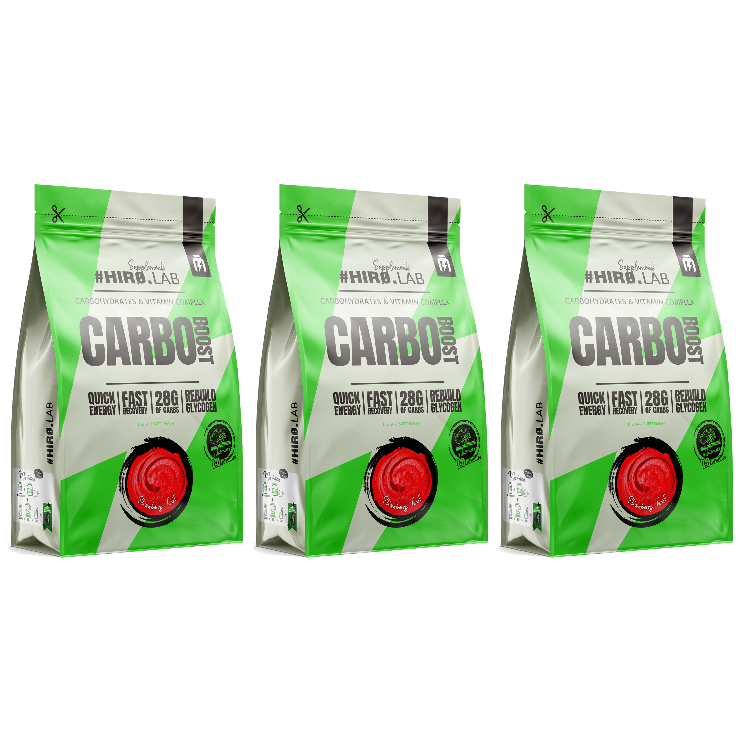 HIRO.LAB Carbo Boost - 3x 1000g