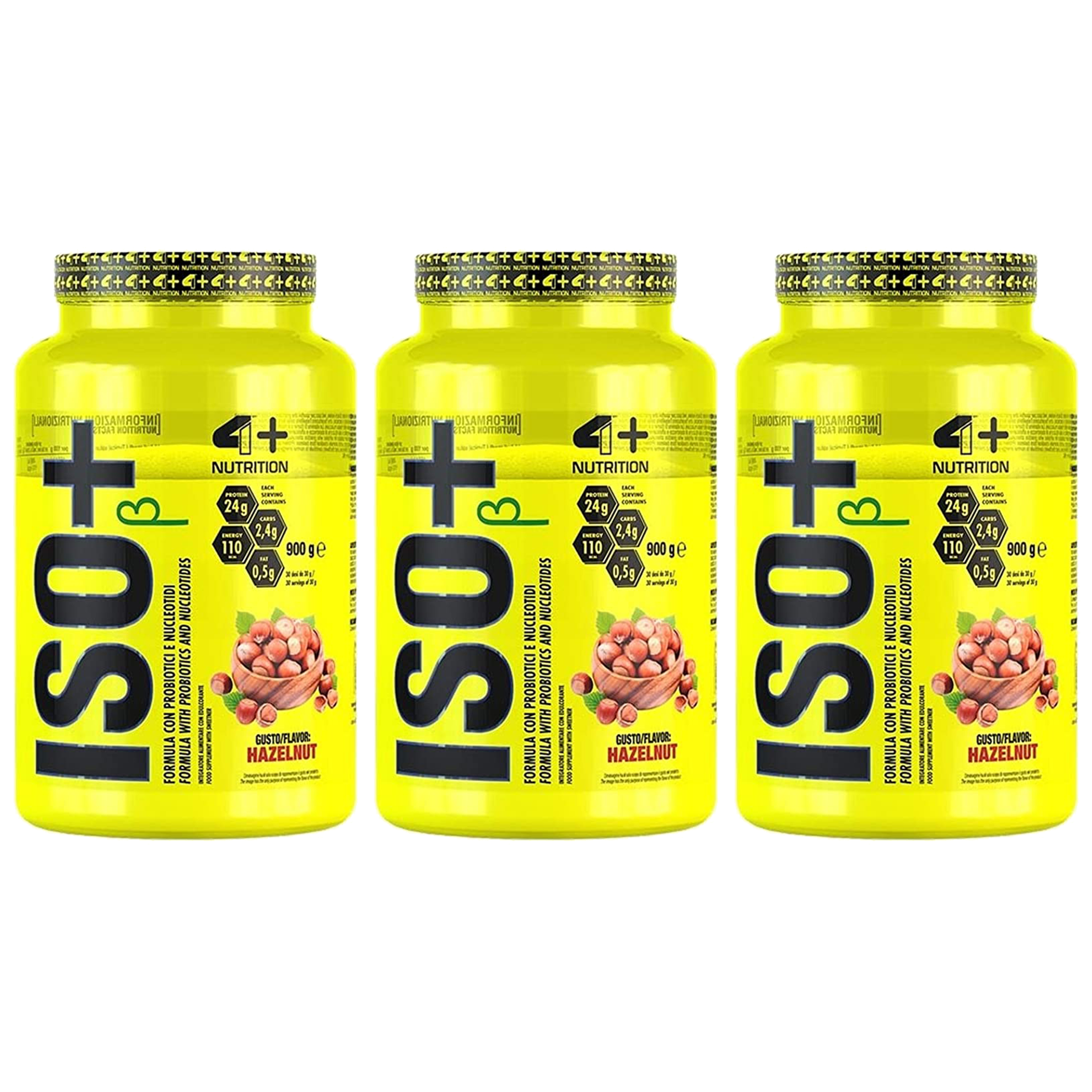 4+ NUTRITION Iso+ Probiotics - 3x 900g