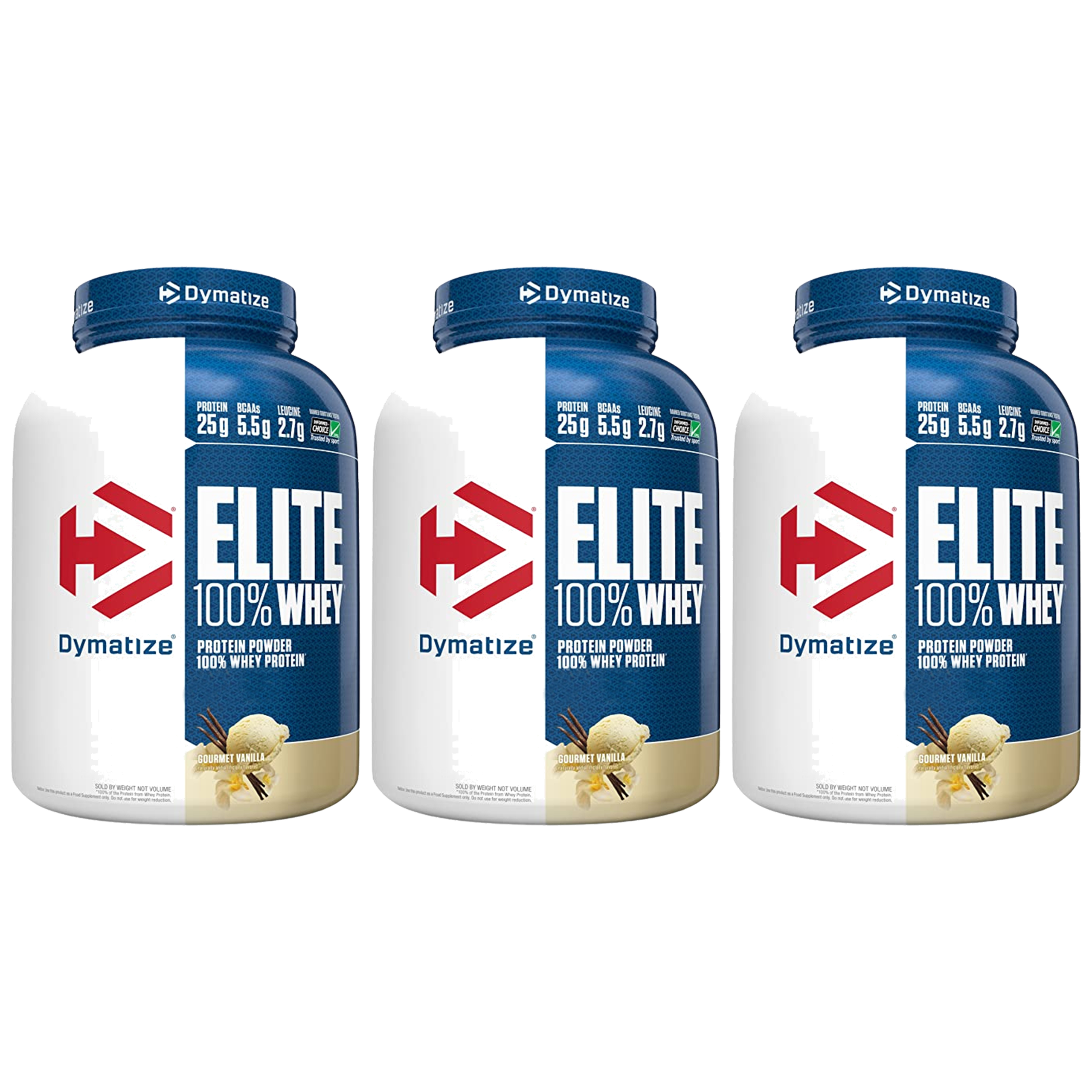DYMATIZE Elite 100% Whey Protein - 3x 2170g