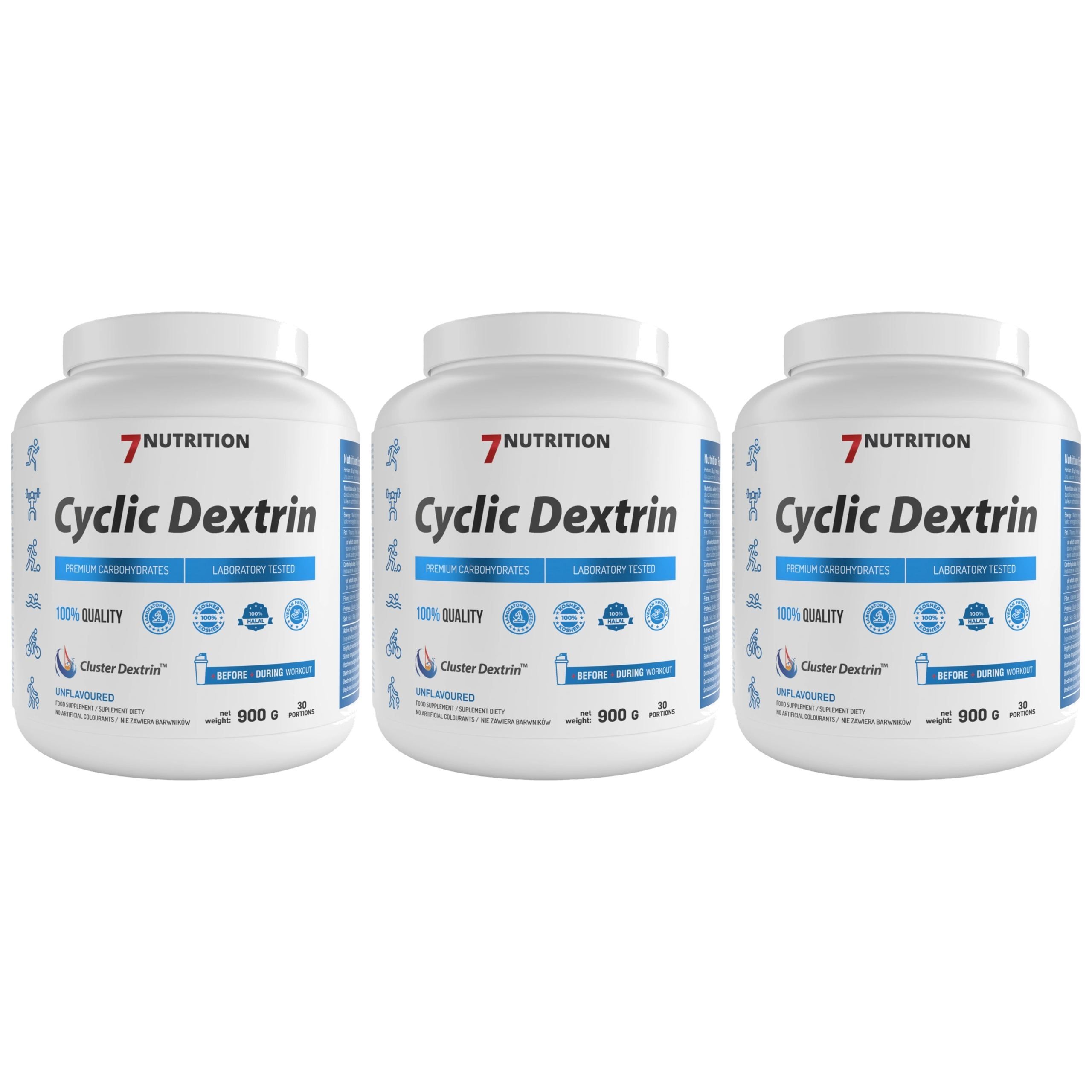 7 NUTRITION - Cyclic Dextrine - 3x 900g - Unflavored
