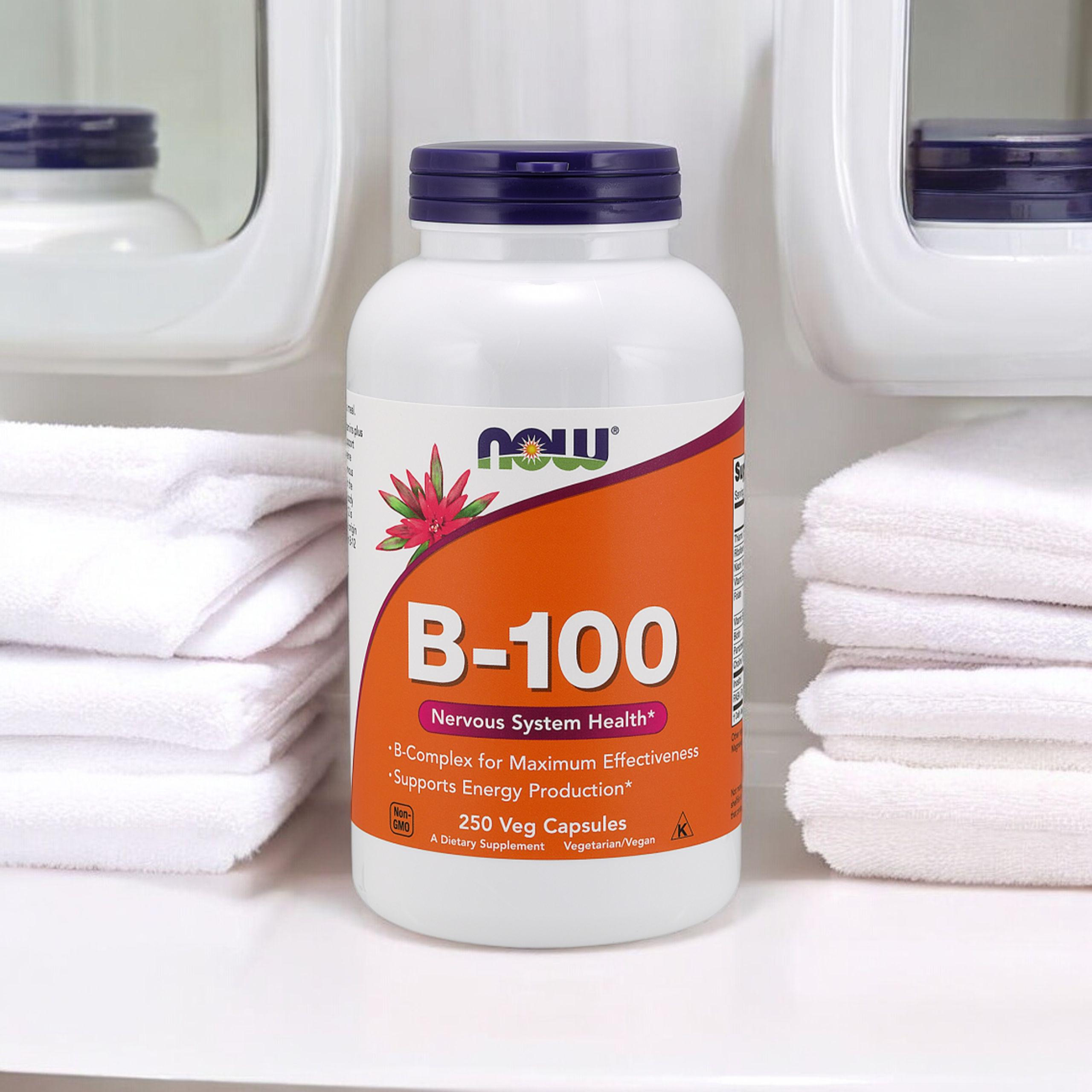 NOW Vitamin B-100 - 2x 250vcaps - Witamina B
