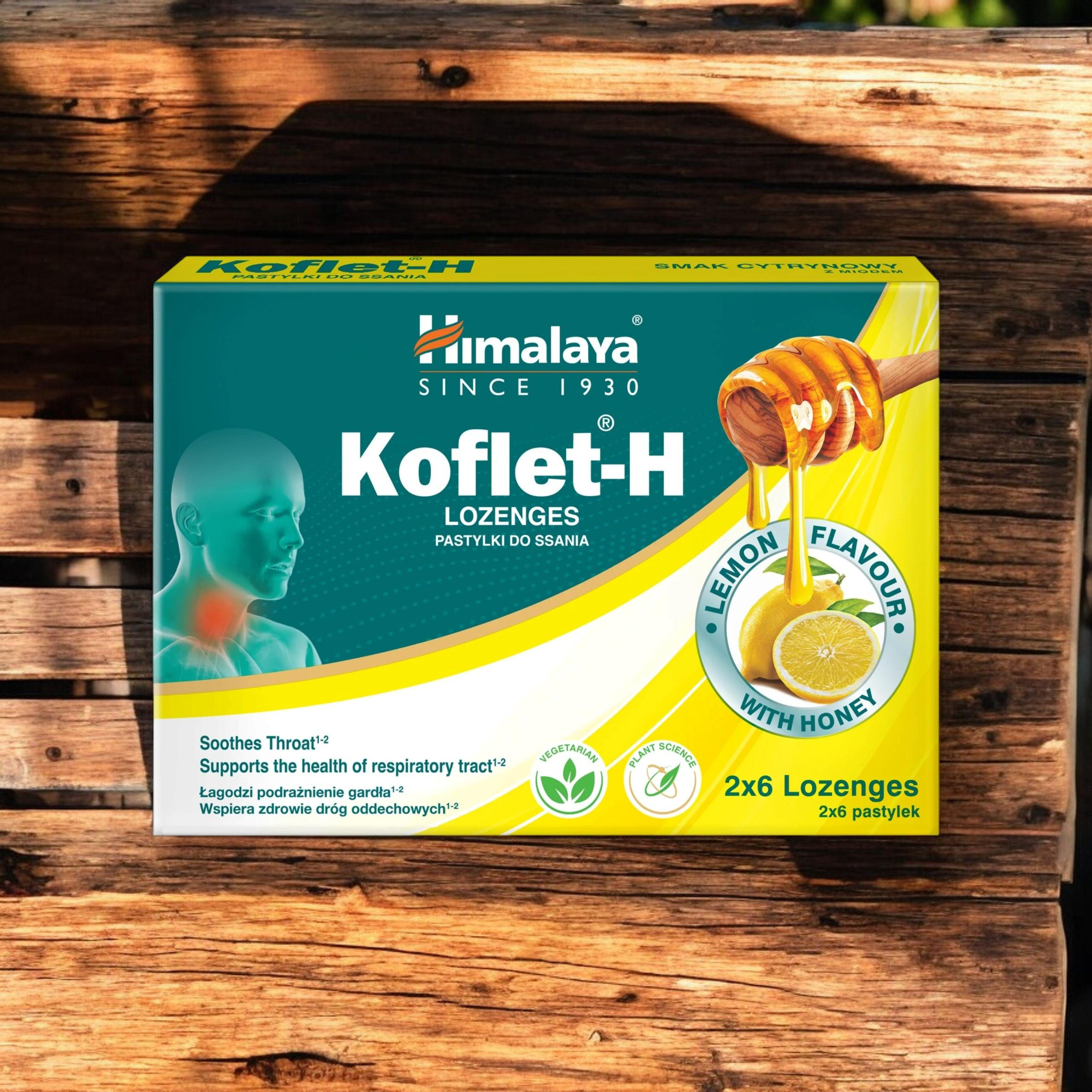 HIMALAYA Koflet-H - 12lozenges - 2x Pastylki do ssania