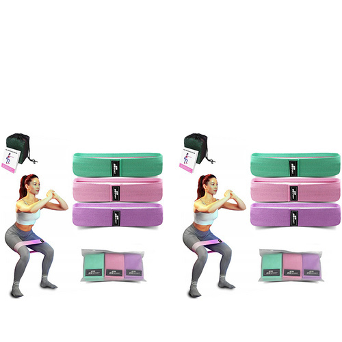 MP SPORT Zestaw trzech gum oporowych do ćwiczeń - Hips bands - 2x (LVL1-LVL3)