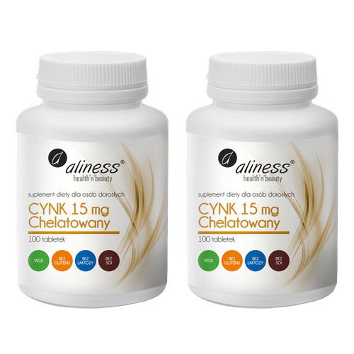 ALINESS - Cynk Chelatowany 15mg - 2x 100vtabs.