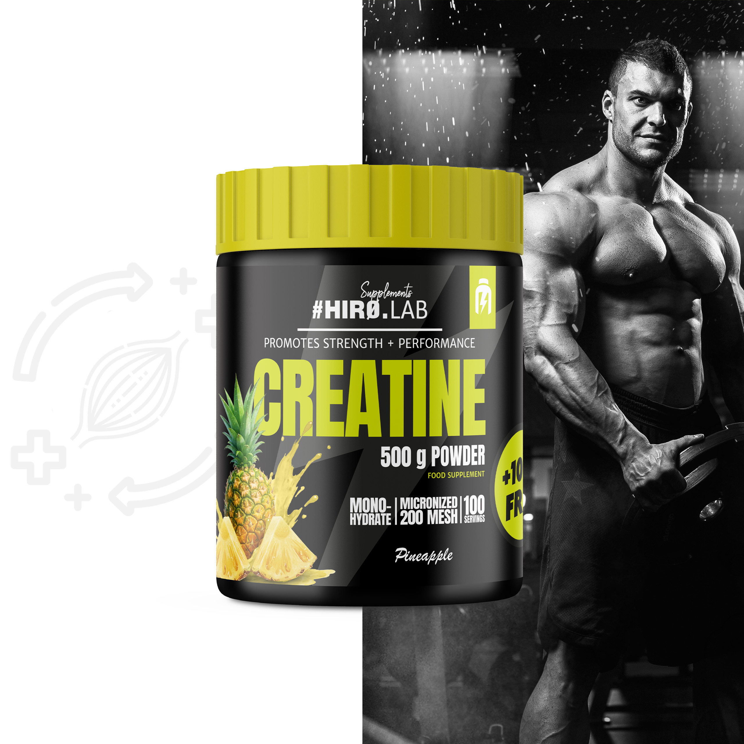 HIRO.LAB Creatine - 3x 500g + 100g FREE