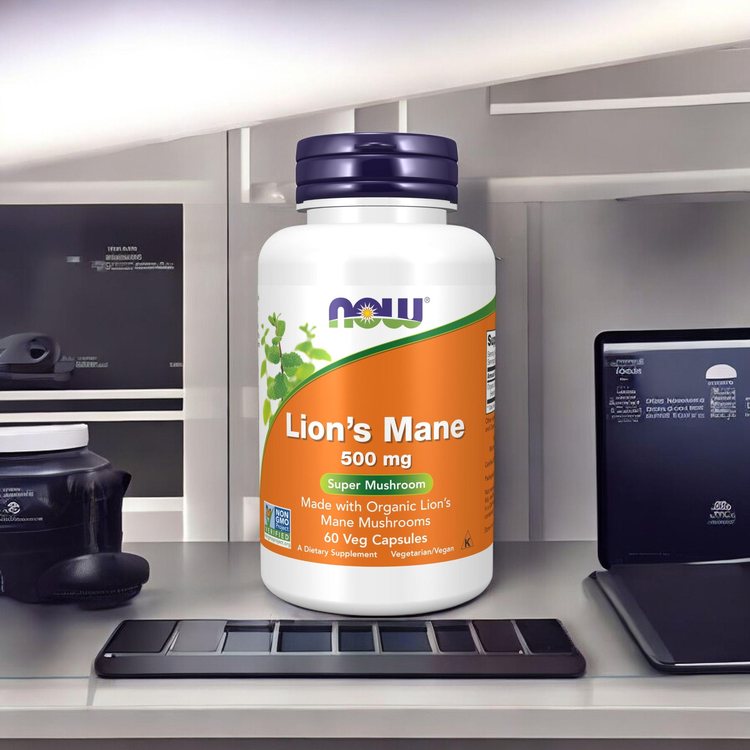 NOW - Lion's Mane Mushroom 500mg - 60caps.