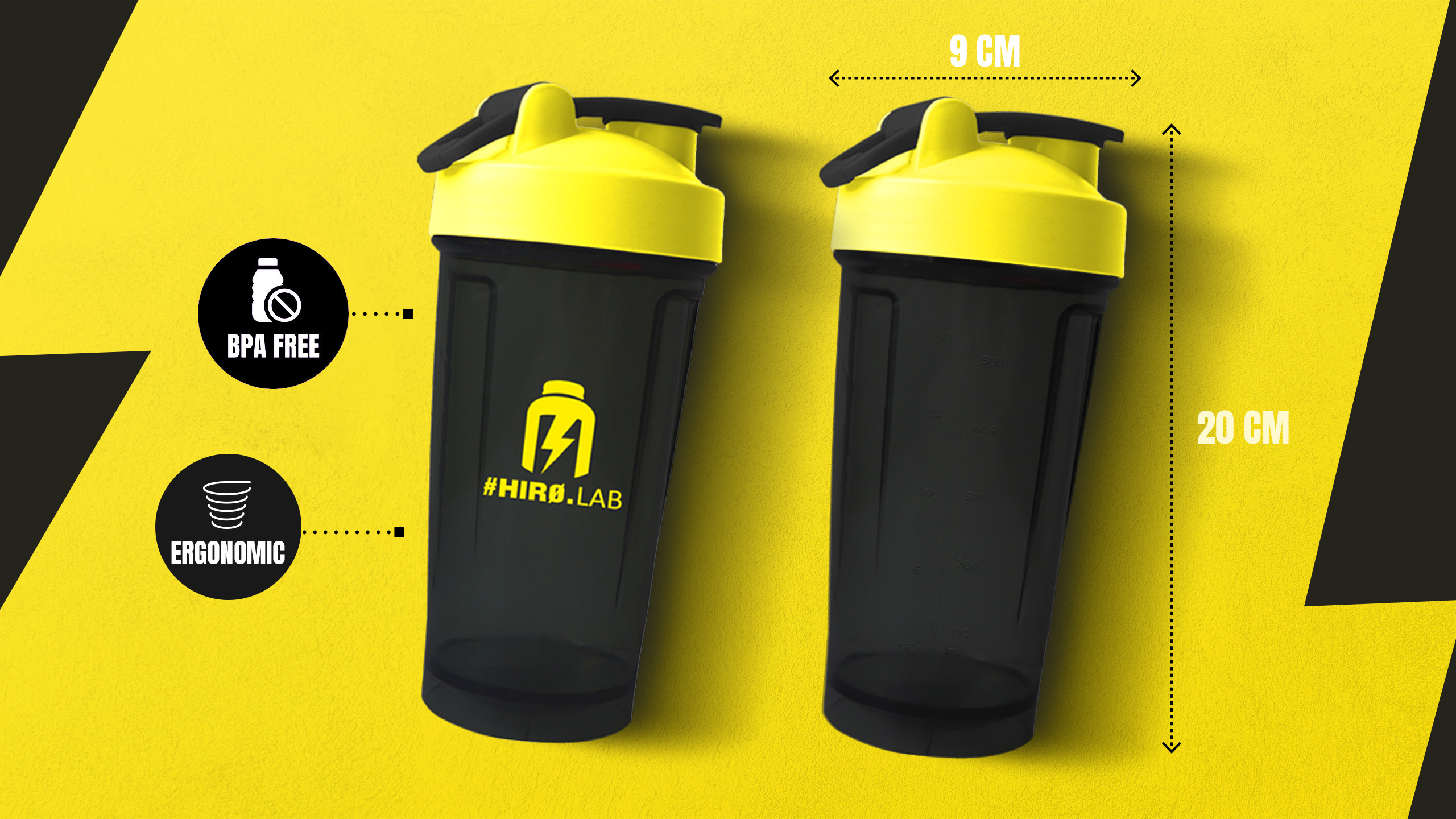 HIRO.LAB - Shaker - 3x 500ml