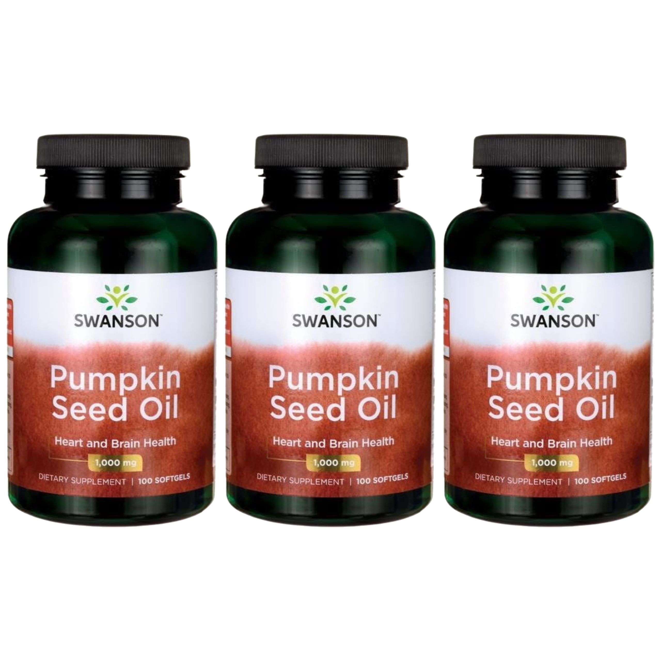 SWANSON - Pumpkin Seed Oil 1000mg - 3x 100 Softgels