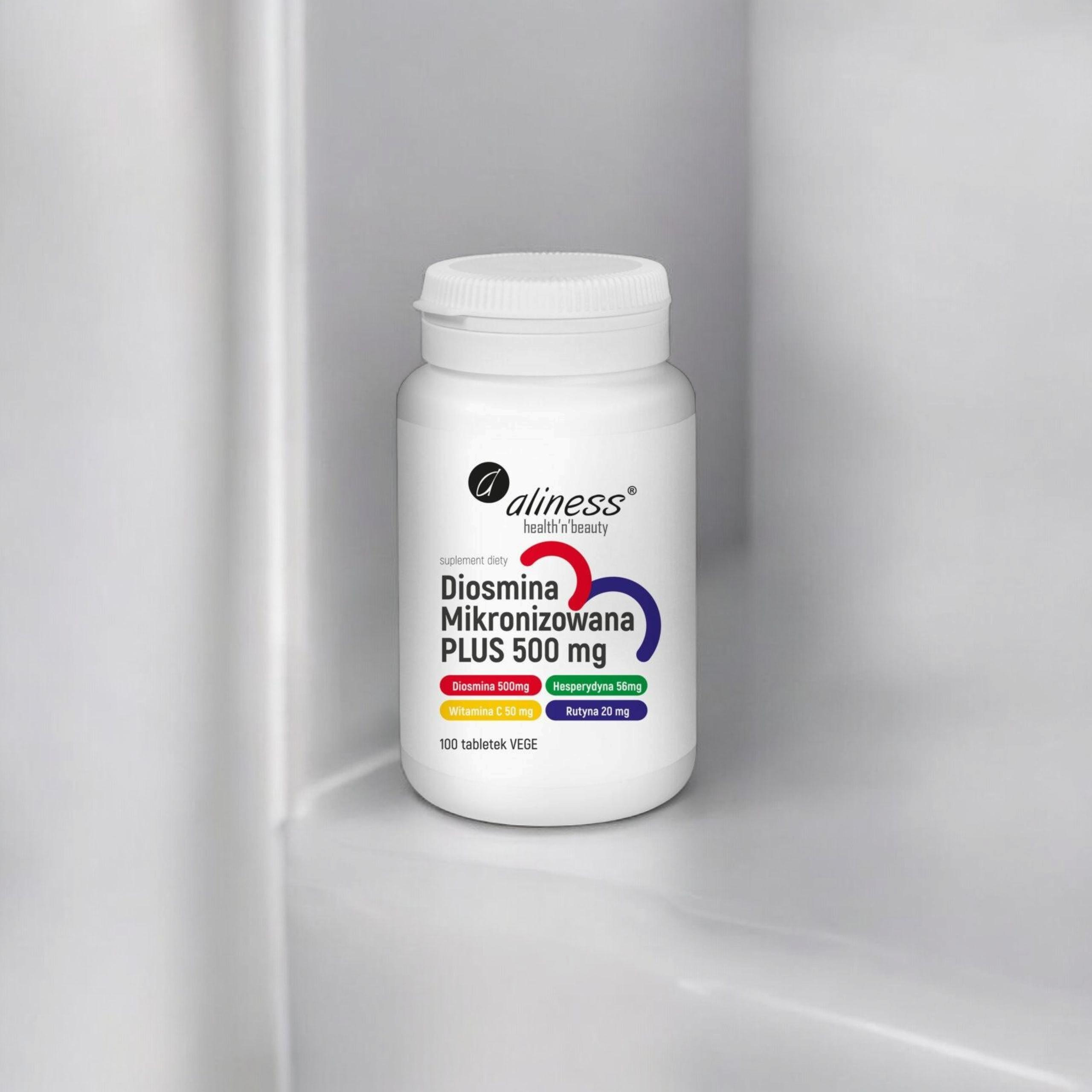 ALINESS - Diosmina Mikronizowana Plus 500mg - 100vtabs.