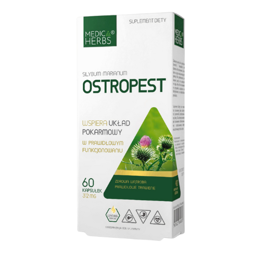 MEDICA HERBS - Ostropest 312mg (Silybum Marianum) - 2x 60caps.