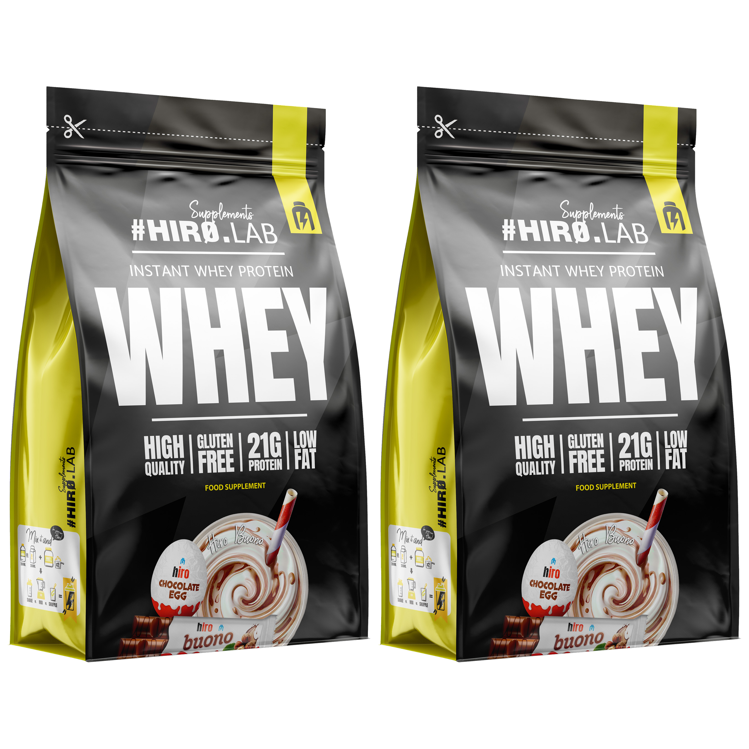 HIRO.LAB Instant Whey Protein - 2x 2000g (BAG)