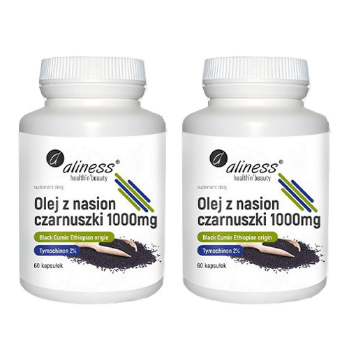 ALINESS Olej z nasion czarnuszki 2% 1000 mg - 2x 60caps